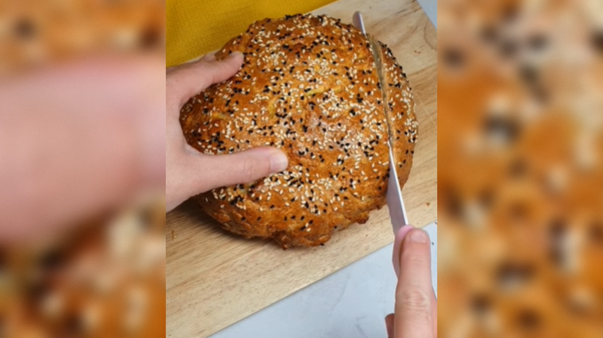 kruh, pripravljen v cvrtniku na vroč zrak