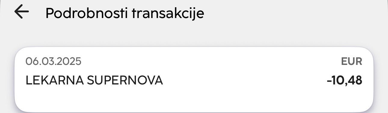 Cena pršila za nos, 2025