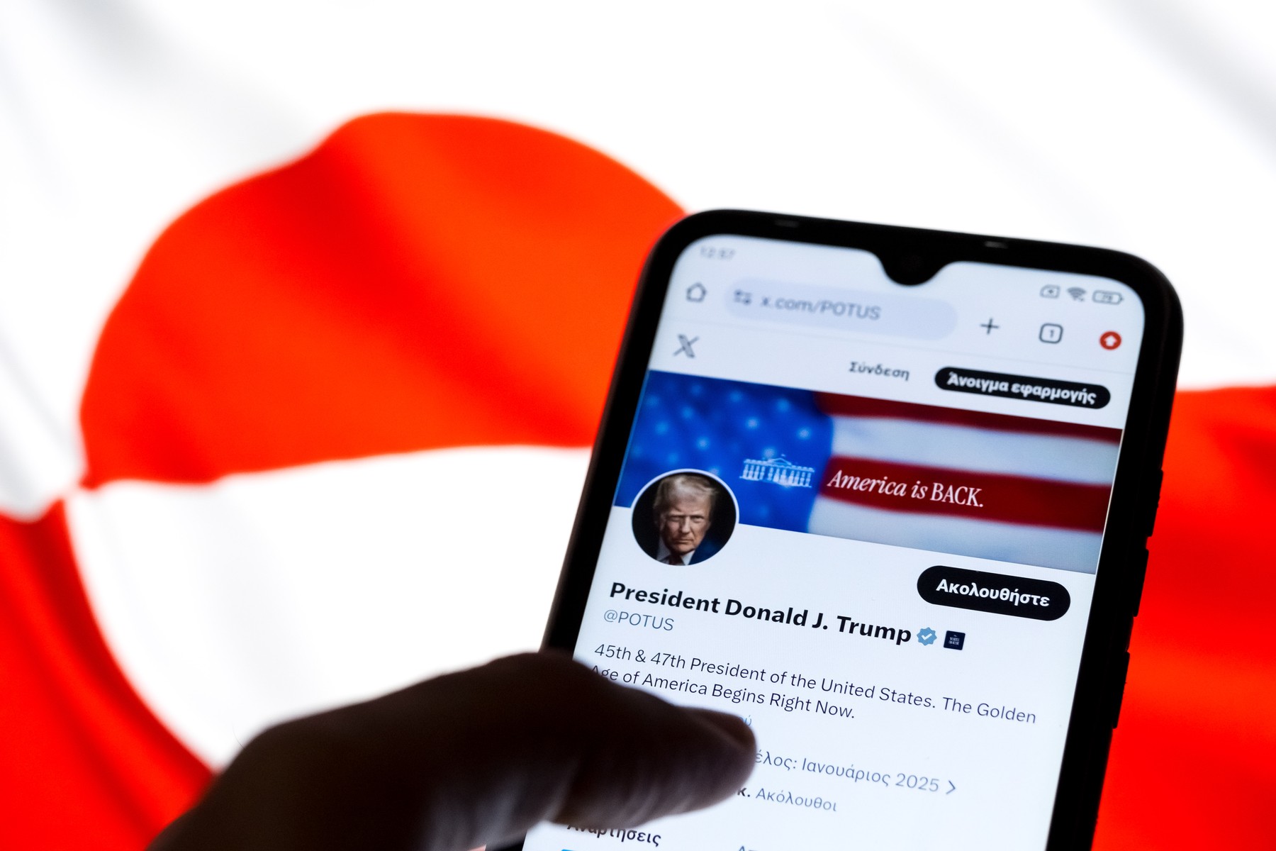 Grenlandija, Trump, ZDA, X