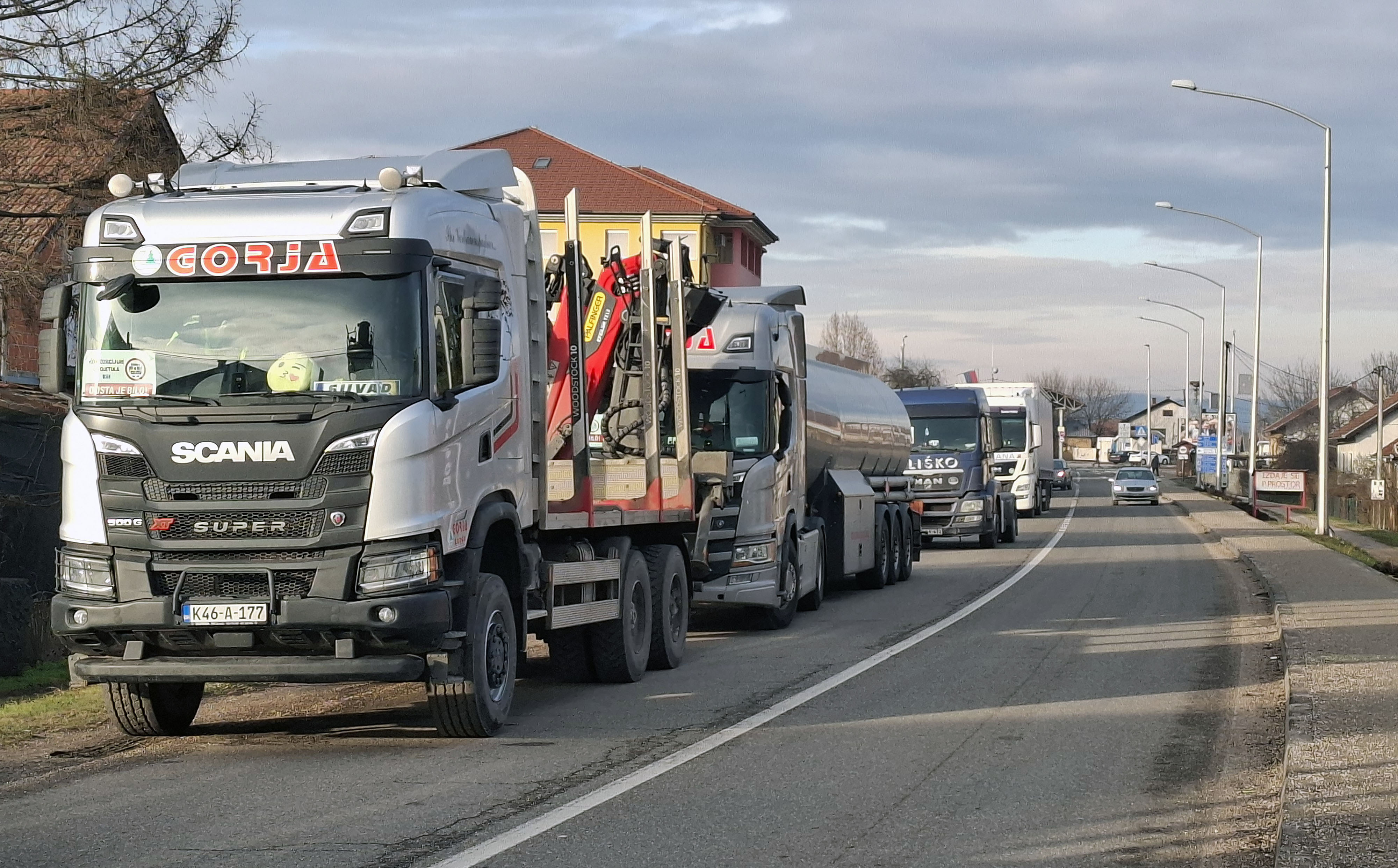Tovornjakarji blokirali tovorni promet v Bosni in Hercegovini