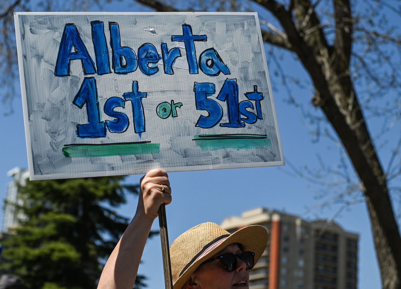 Protest separatistov v podporo samostojnosti Alberte