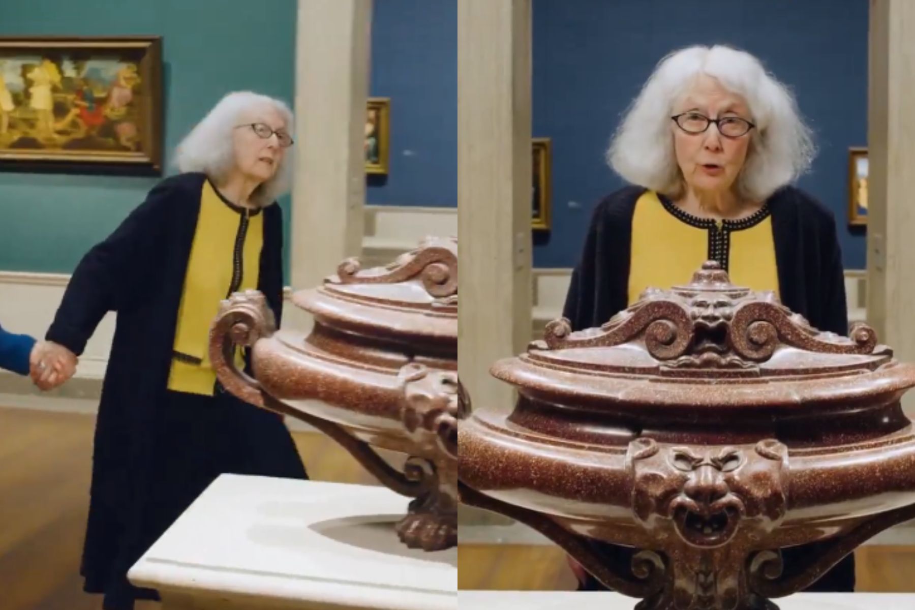 77-letnica je za predstavitev umetnosti v muzeju uporabila sleng generacije Z