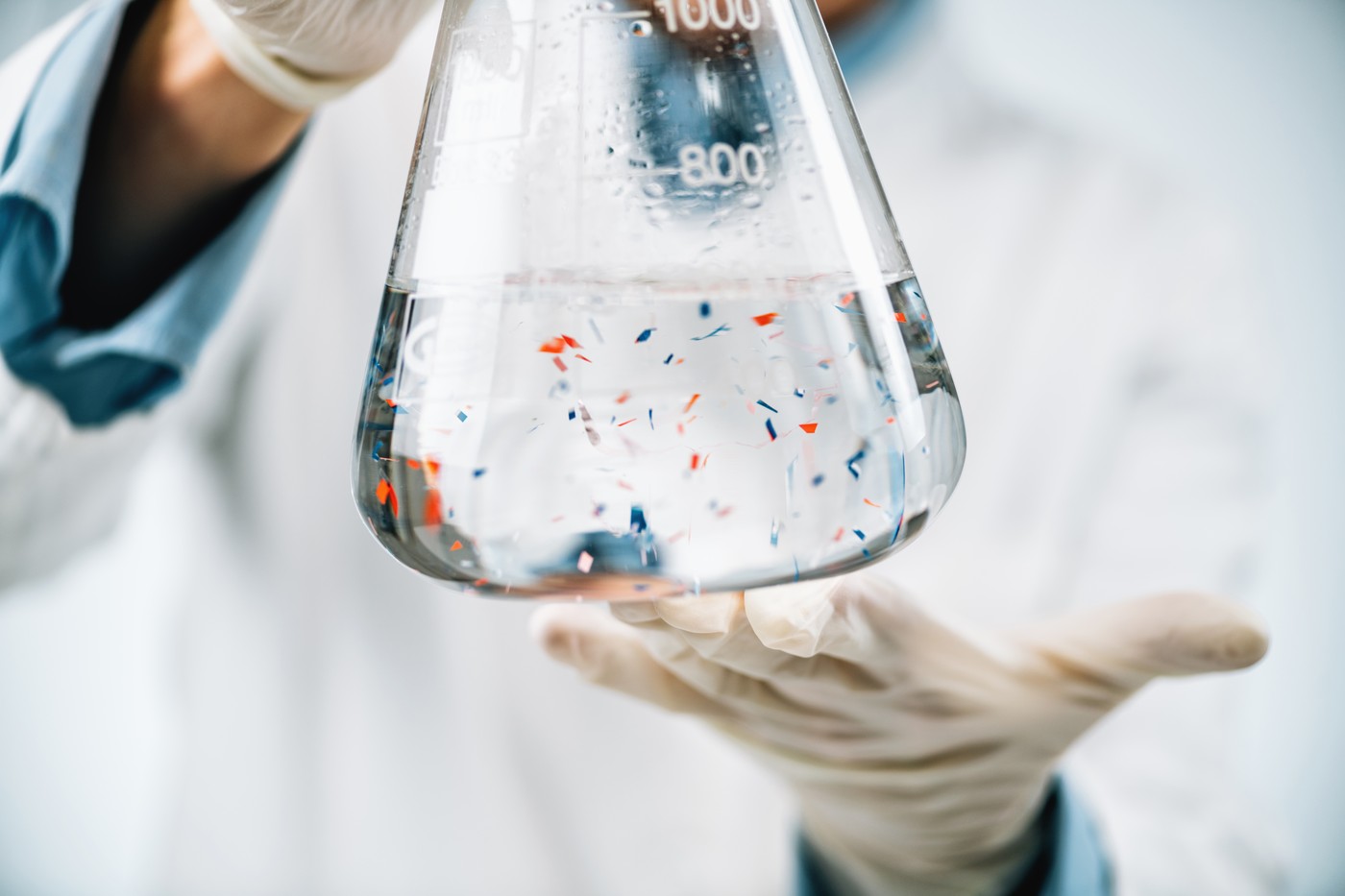 Microplastics research, conceptual image.,Image: 720160372, License: Royalty-free, Restrictions: Model Released34765, Model Release: yes