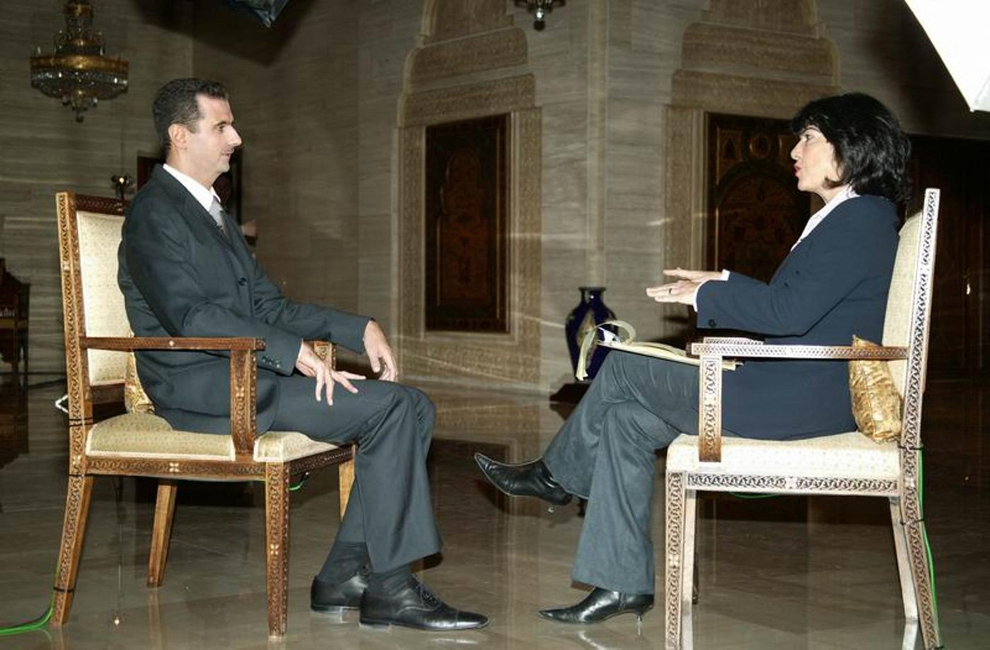 Leta 2005 je intervjuvala zdaj že nekdanjega predsednika Sirije Bašarja al Asada