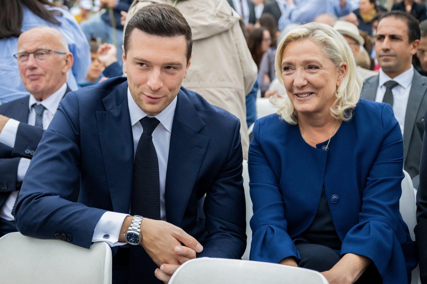 Jordan Bardella in Marine Le Pen