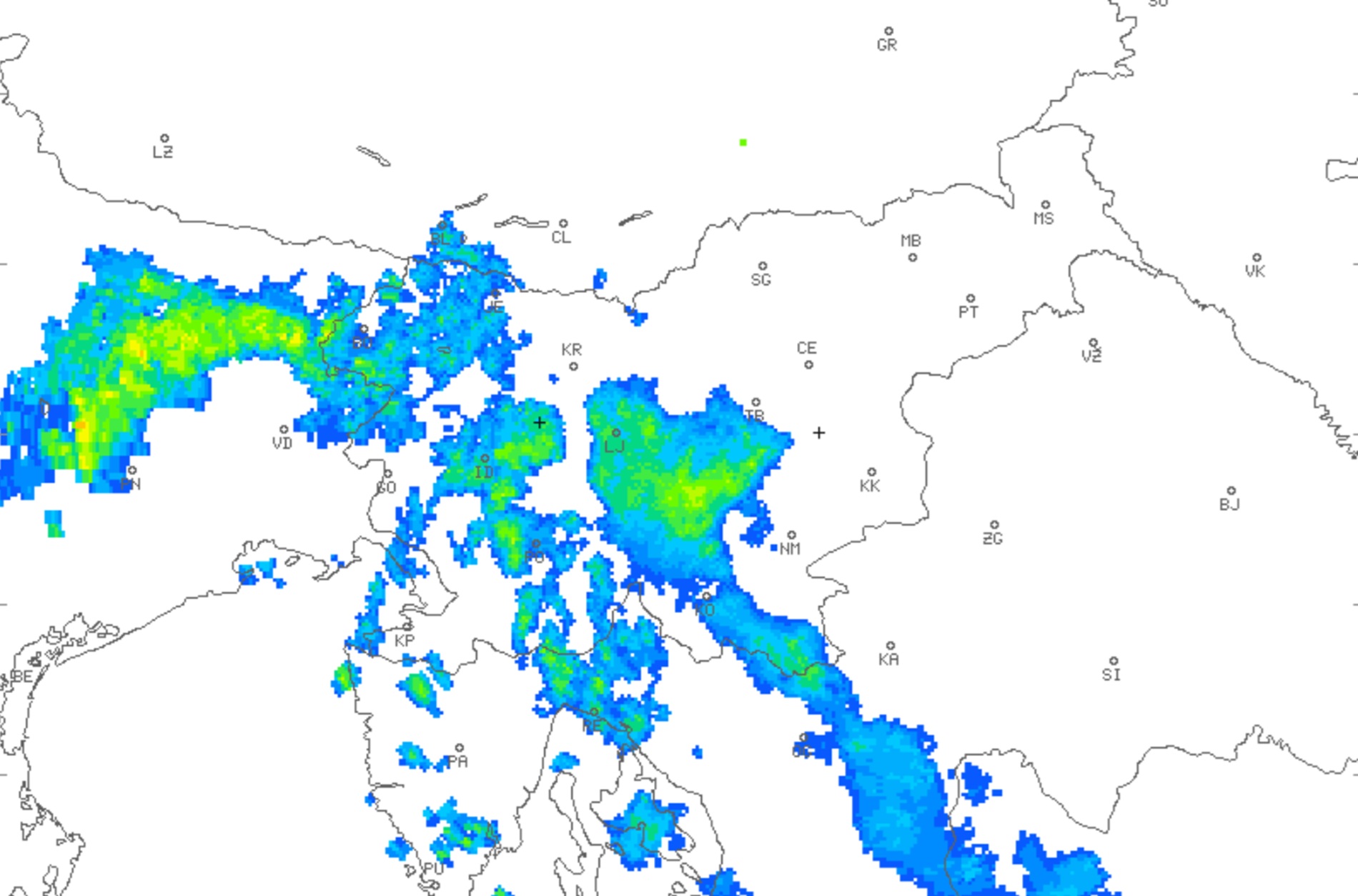 radarska slika padavin