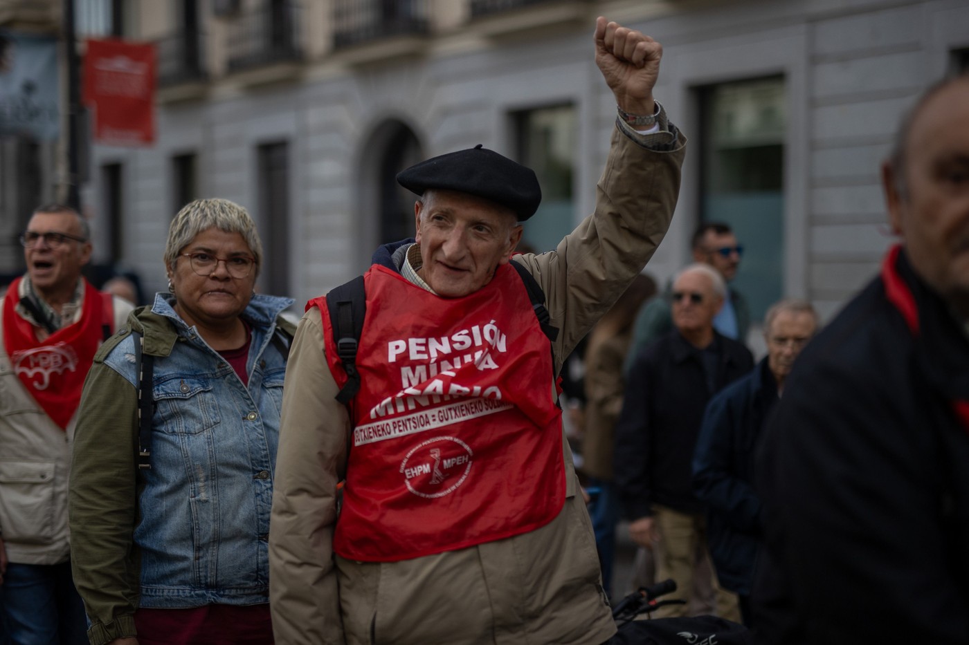 Protest za pokojnine v Madridu