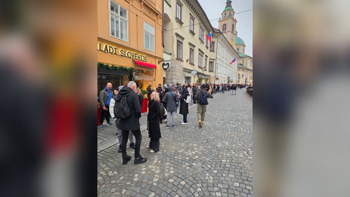 Volitve Srbija vrsta v Ljubljani