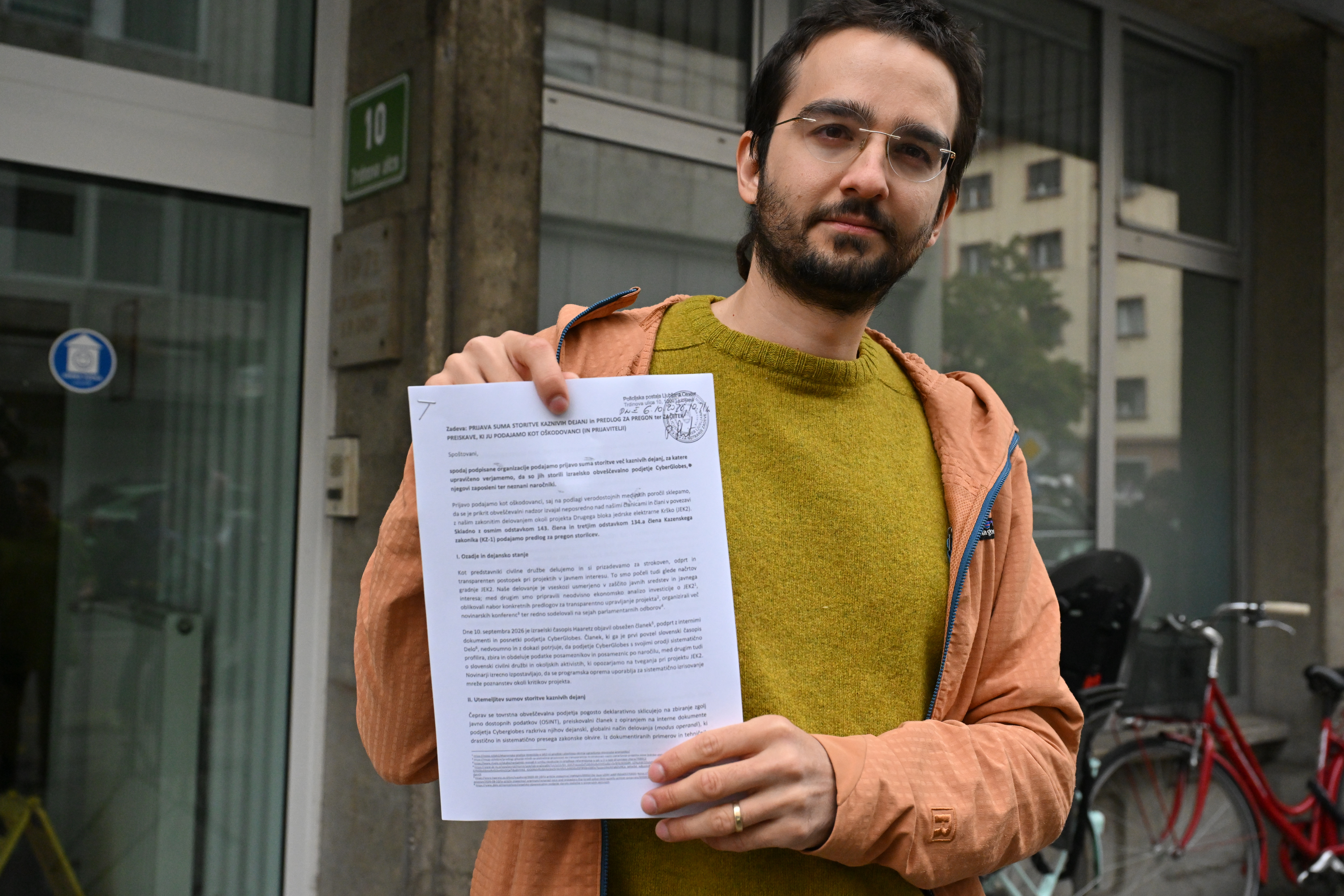 Prijava na policijo zaradi domnevnega vohunjenja izraelskega obveščevalnega podjetja za slovensko civilno družbo v povezavi s projektom Jek2
