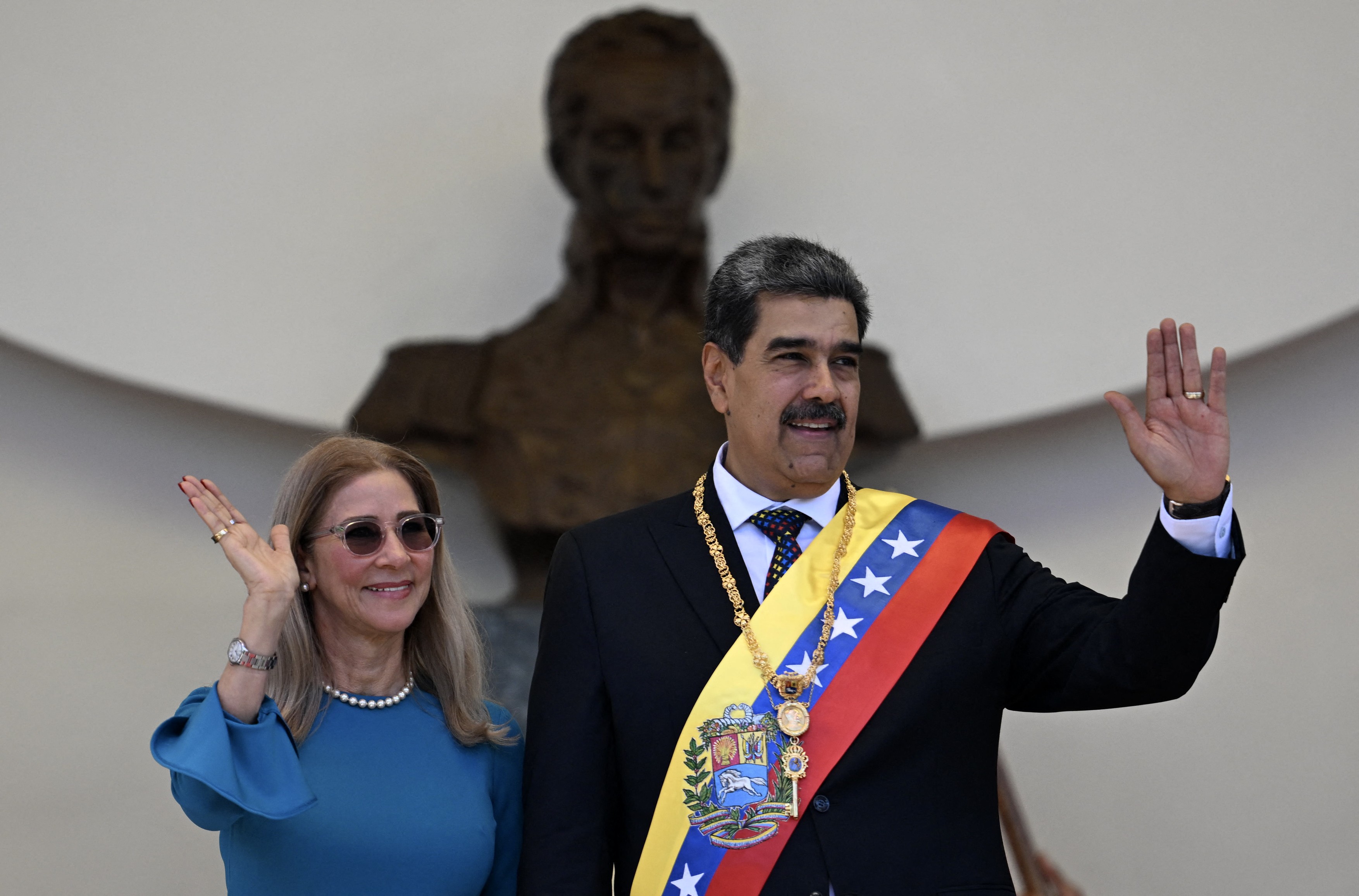 Nicolas Maduro in Cilia Flores