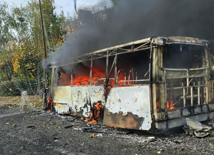 Rusija napadla avtobusa v mestu Kramatorsk