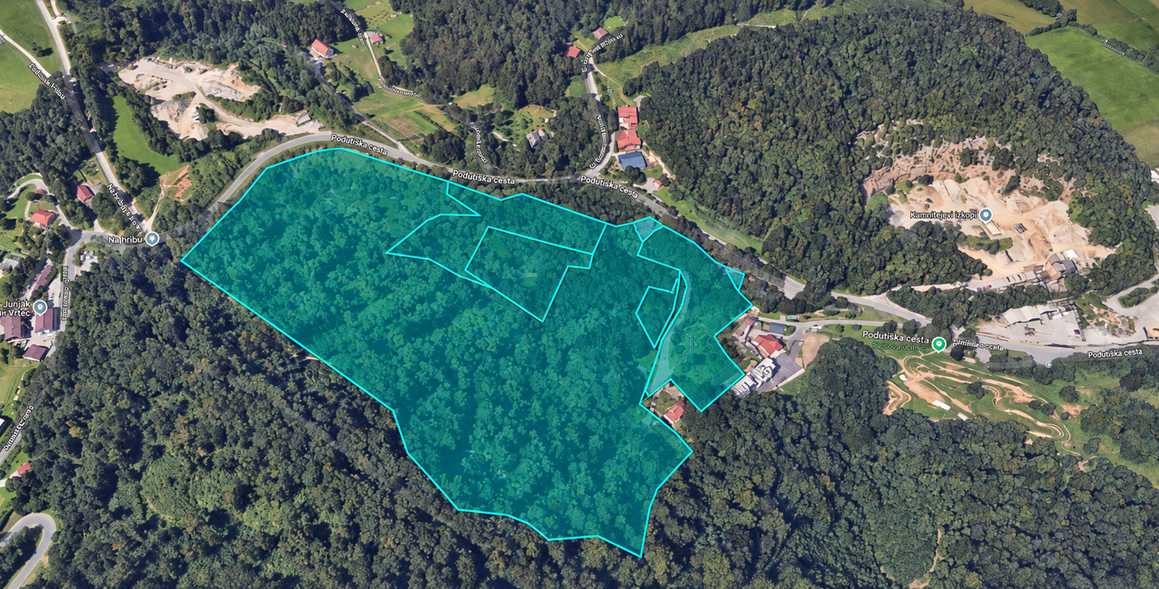 zemljišča za Nordijski center Podutik