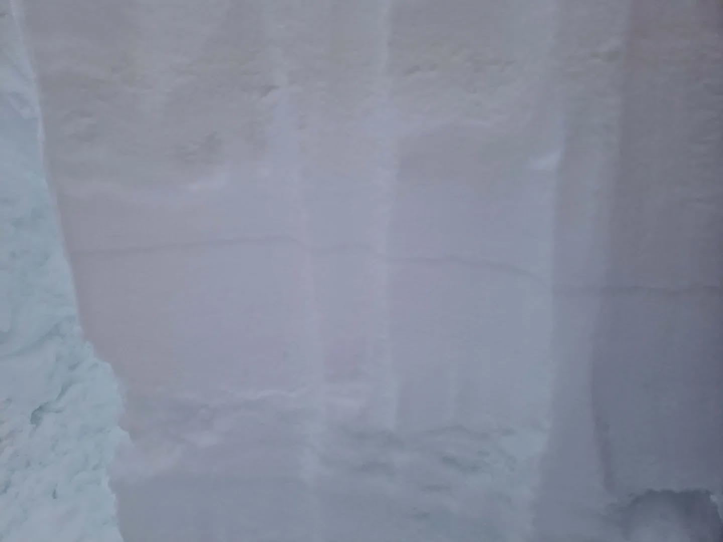 Prerez snežne odeje na Voglu