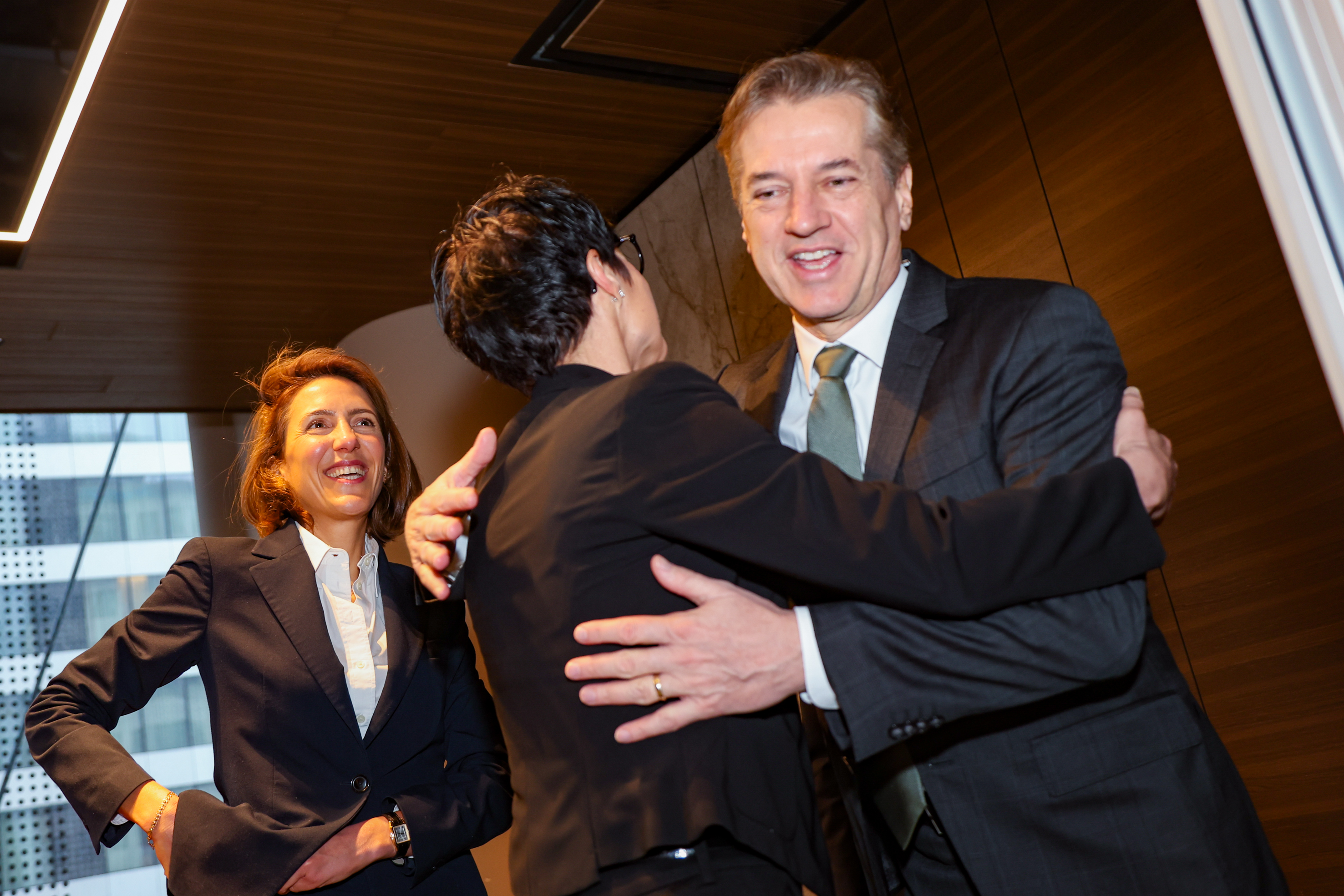 Valerie Hayer, Marta Kos in Robert Golob