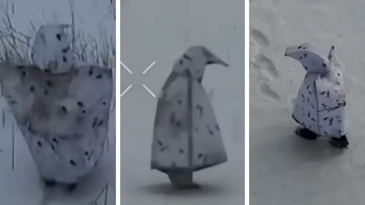 zimska maskirna obleka ruskih vojakov v Ukrajini spominja na pignvine