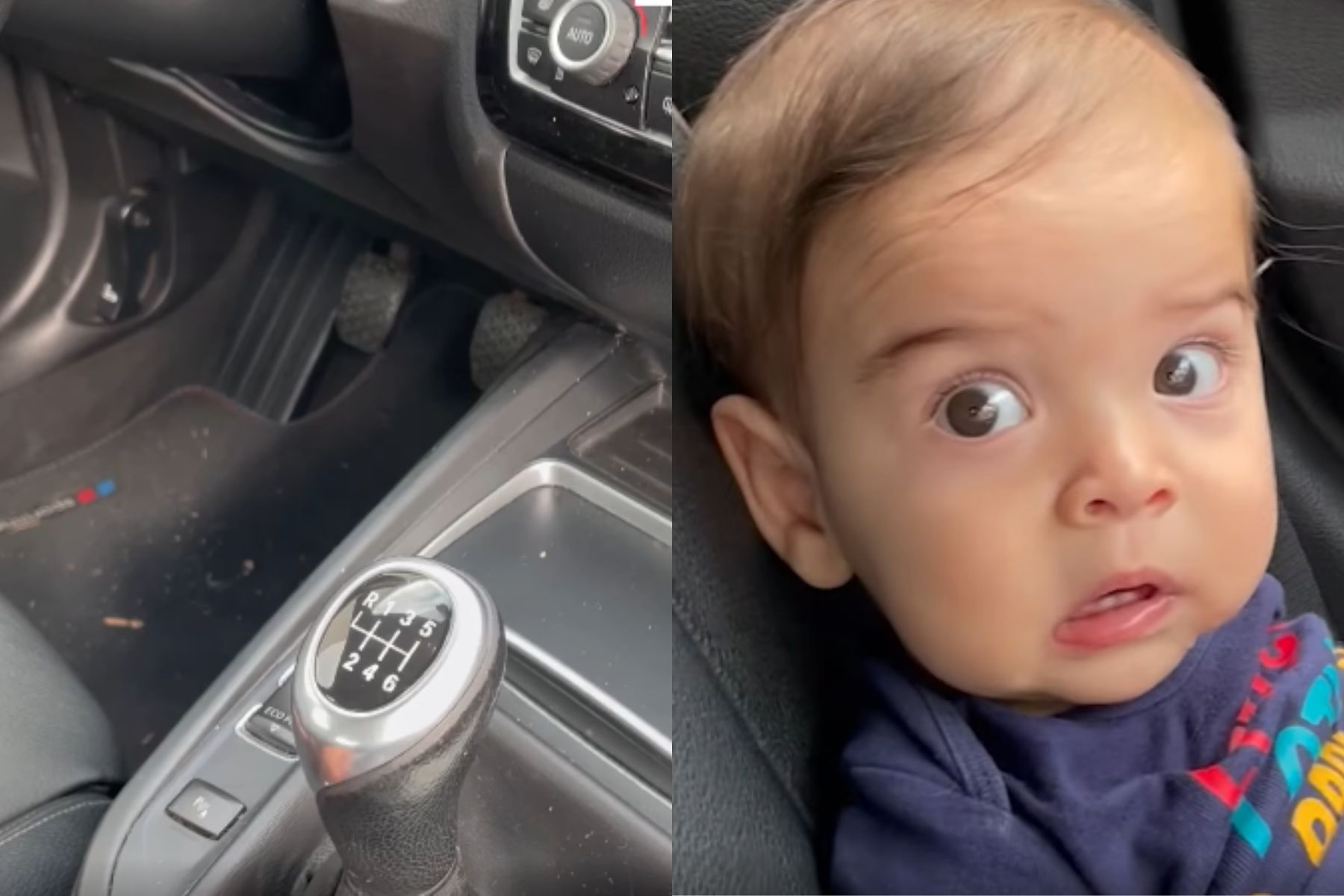 Reakcija malčka v avtu je nasmejala splet