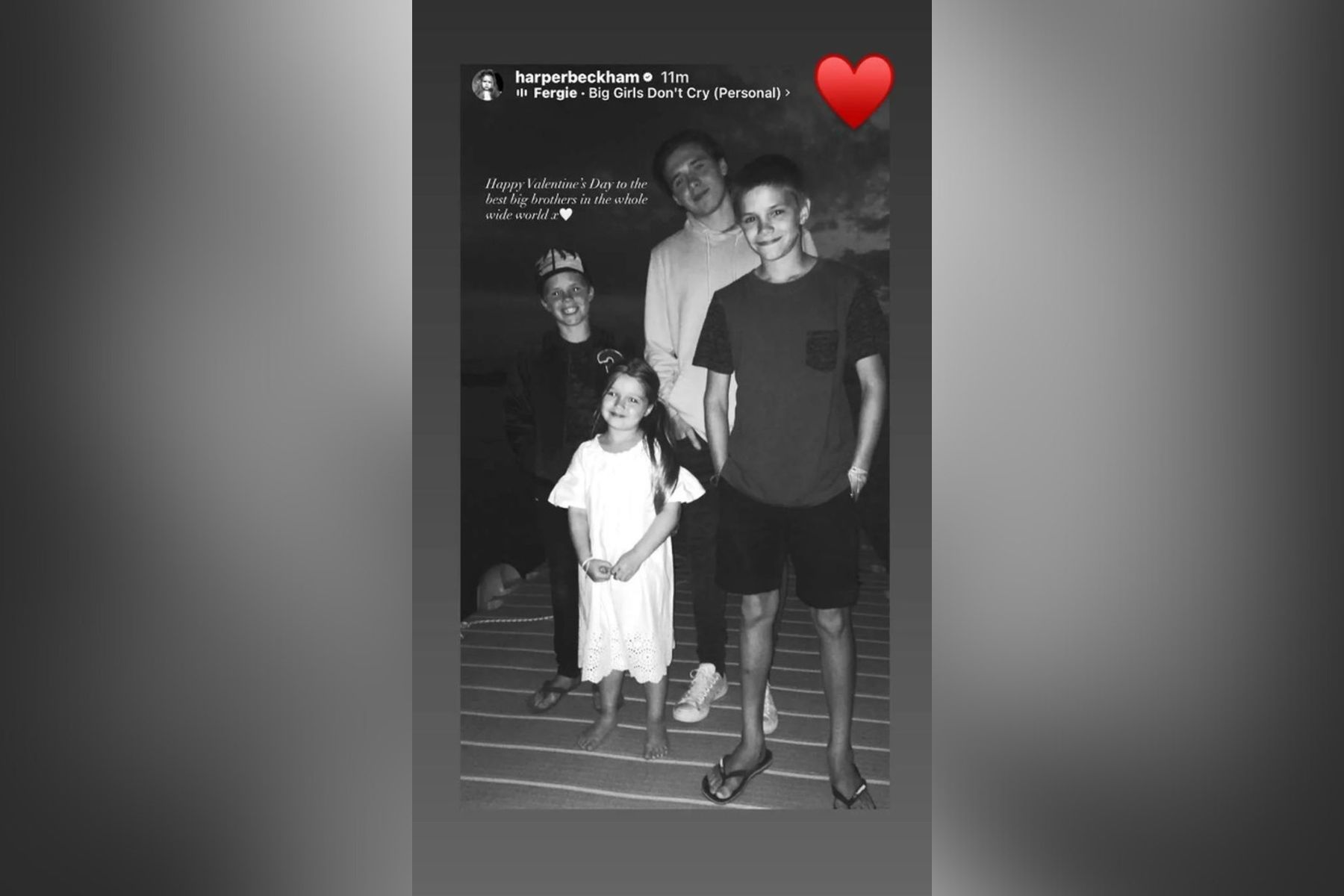 Objava Harper Beckham na Instagramu