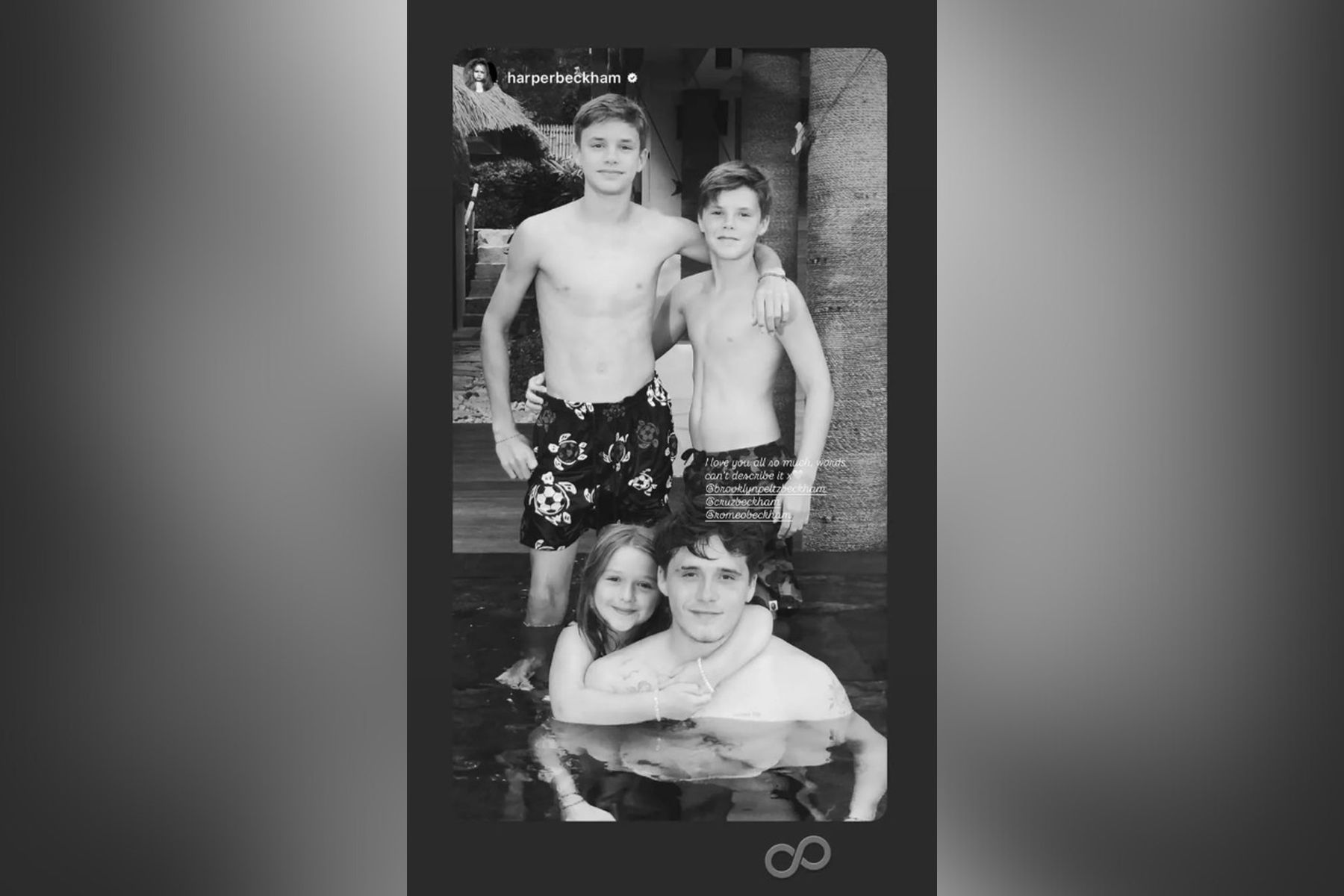 Objava Harper Beckham na Instagramu