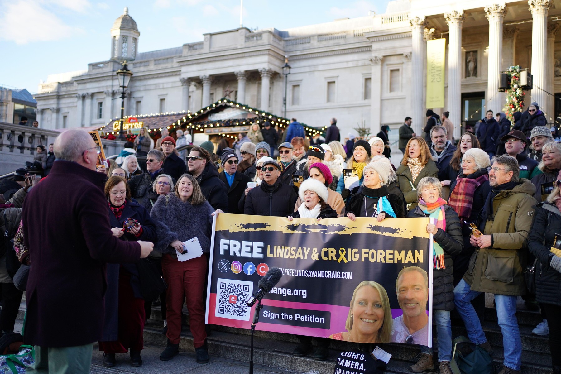 Craig in Lindsay Foreman, protest v Londonu