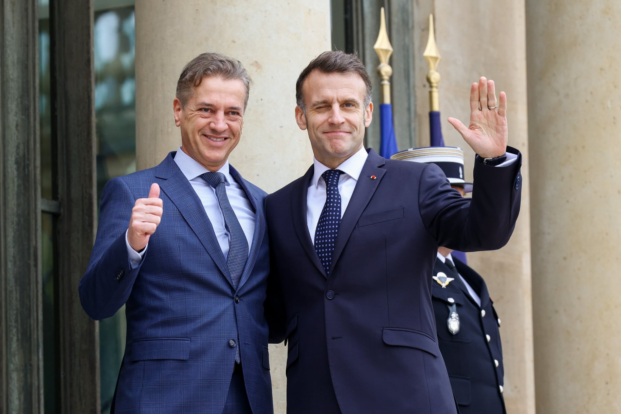 Robert Golob in Emmanuel Macron