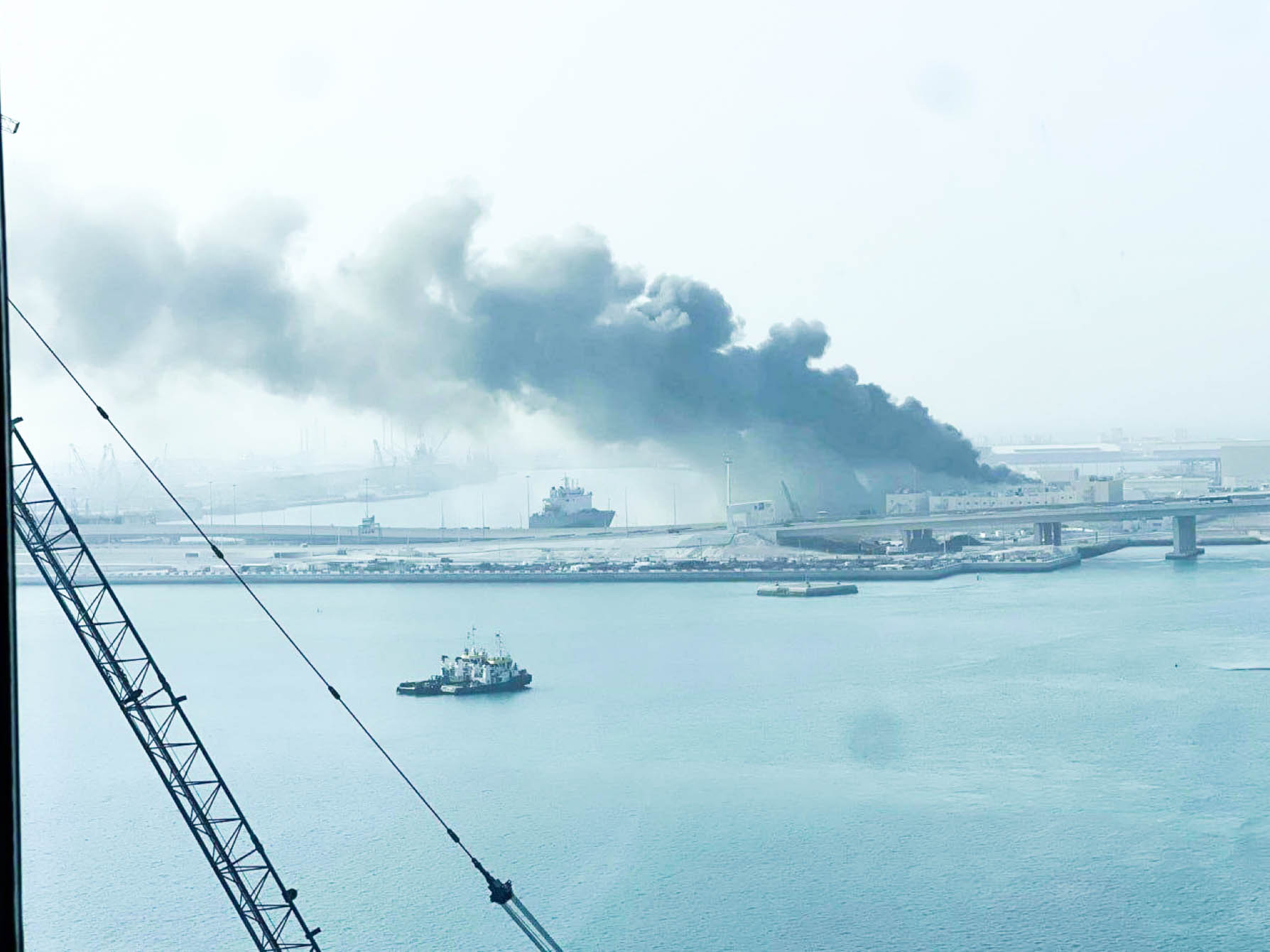 Fire Breaks Out at Bin Zayed Port in Abu DhabiFire Breaks Out at Bin Zayed Port