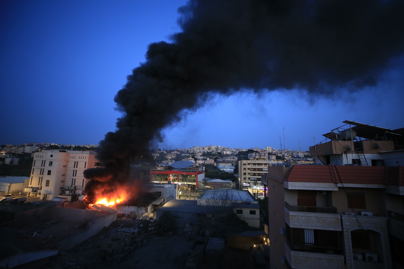 Izraelski napadi na mesto Sidon na jugu Libanona