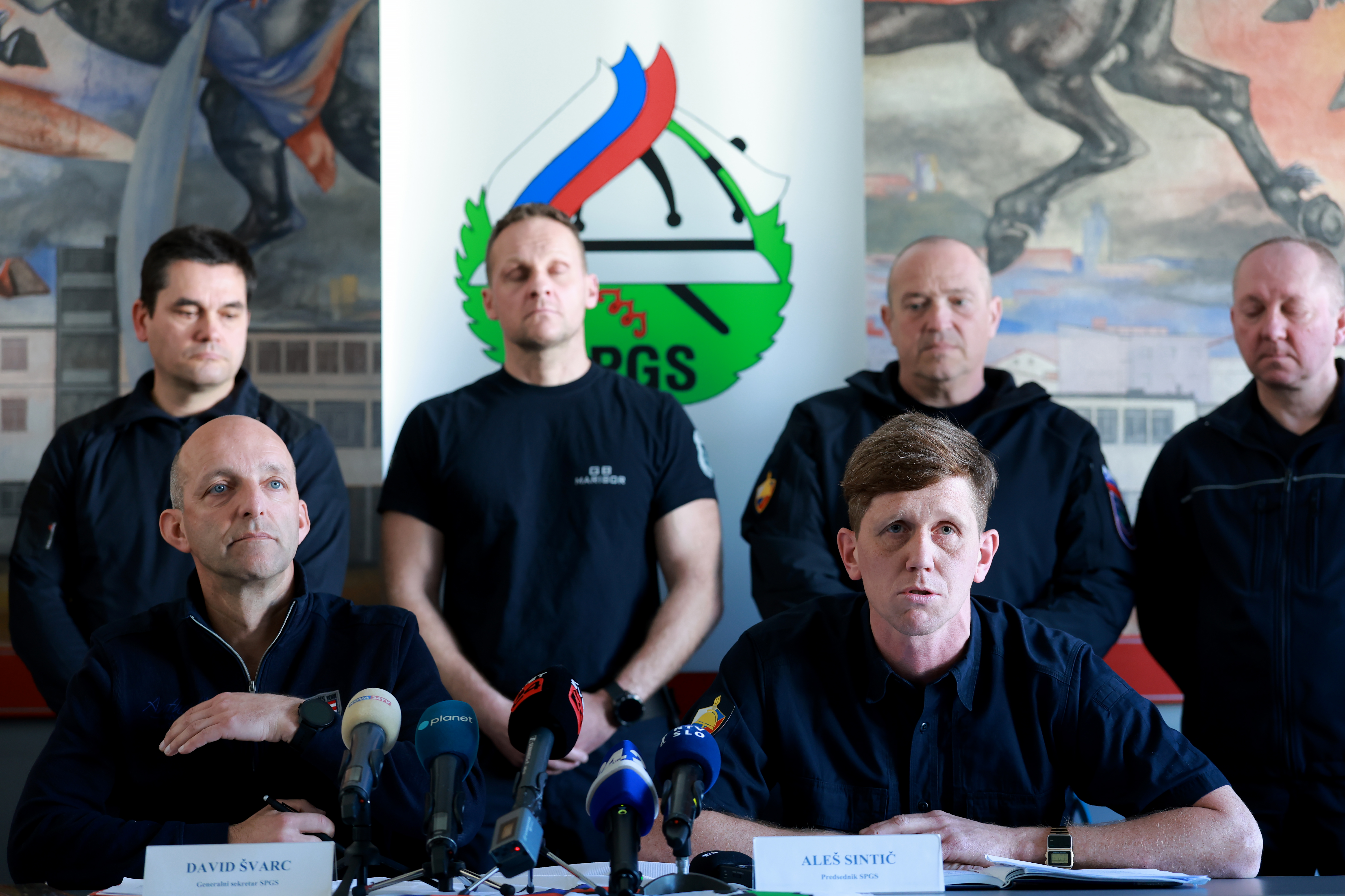 Slovenija, Ljubljana, 05.03.2026, 05. marec 2026.Novinarska konferenca Sindikata poklicnega gasilstva Slovenije