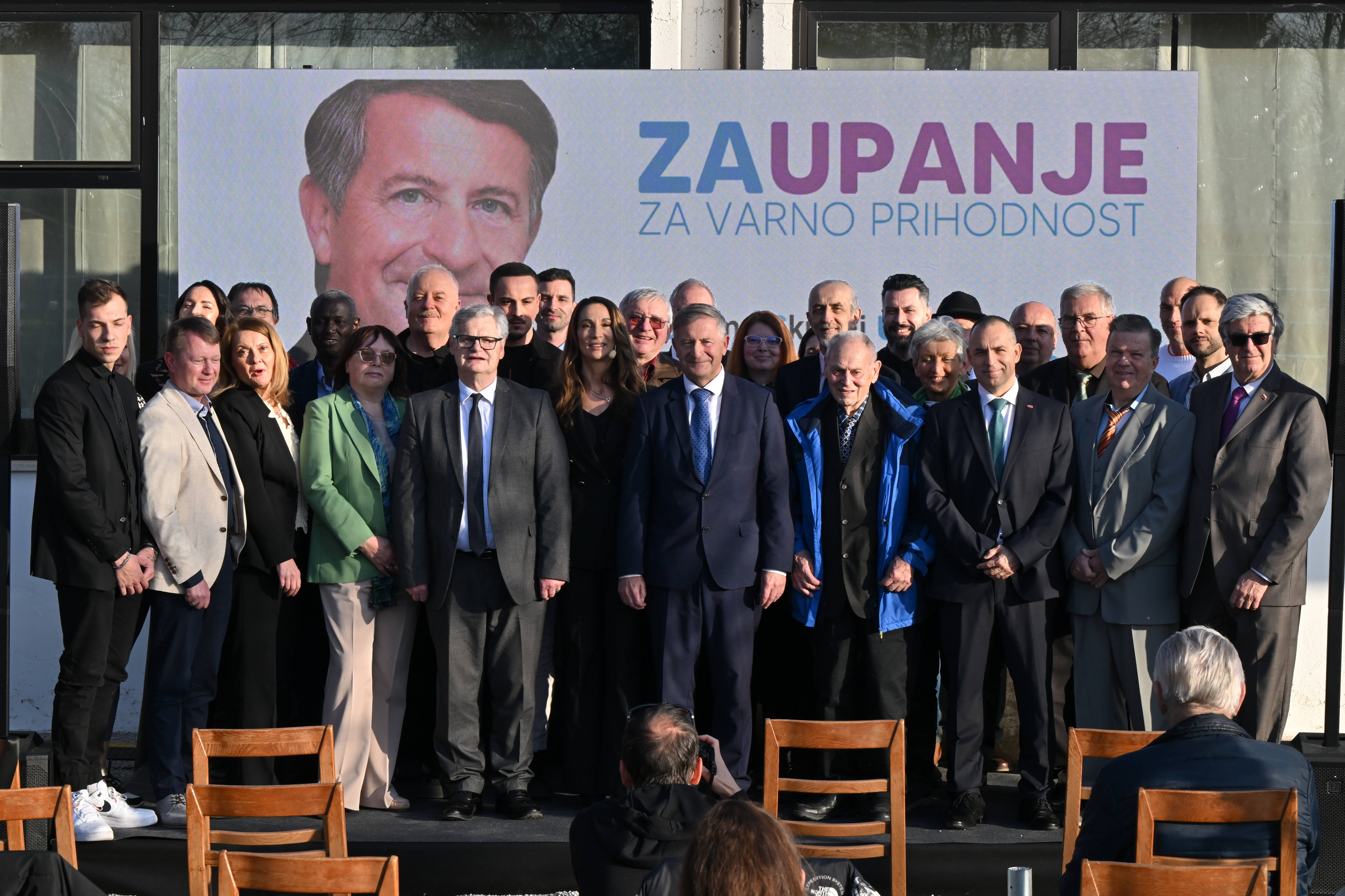 Slovenija, Ljubljana, 05.03.2026, 05. marec 2026Konvencija kandidatov stranke Karla Erjavca - Zaupanje za volitve 2026. Karel Erjavec, Milan Jazbec, Boris Štefanec, Foto: Žiga Živulović jr./F.A.Bobo