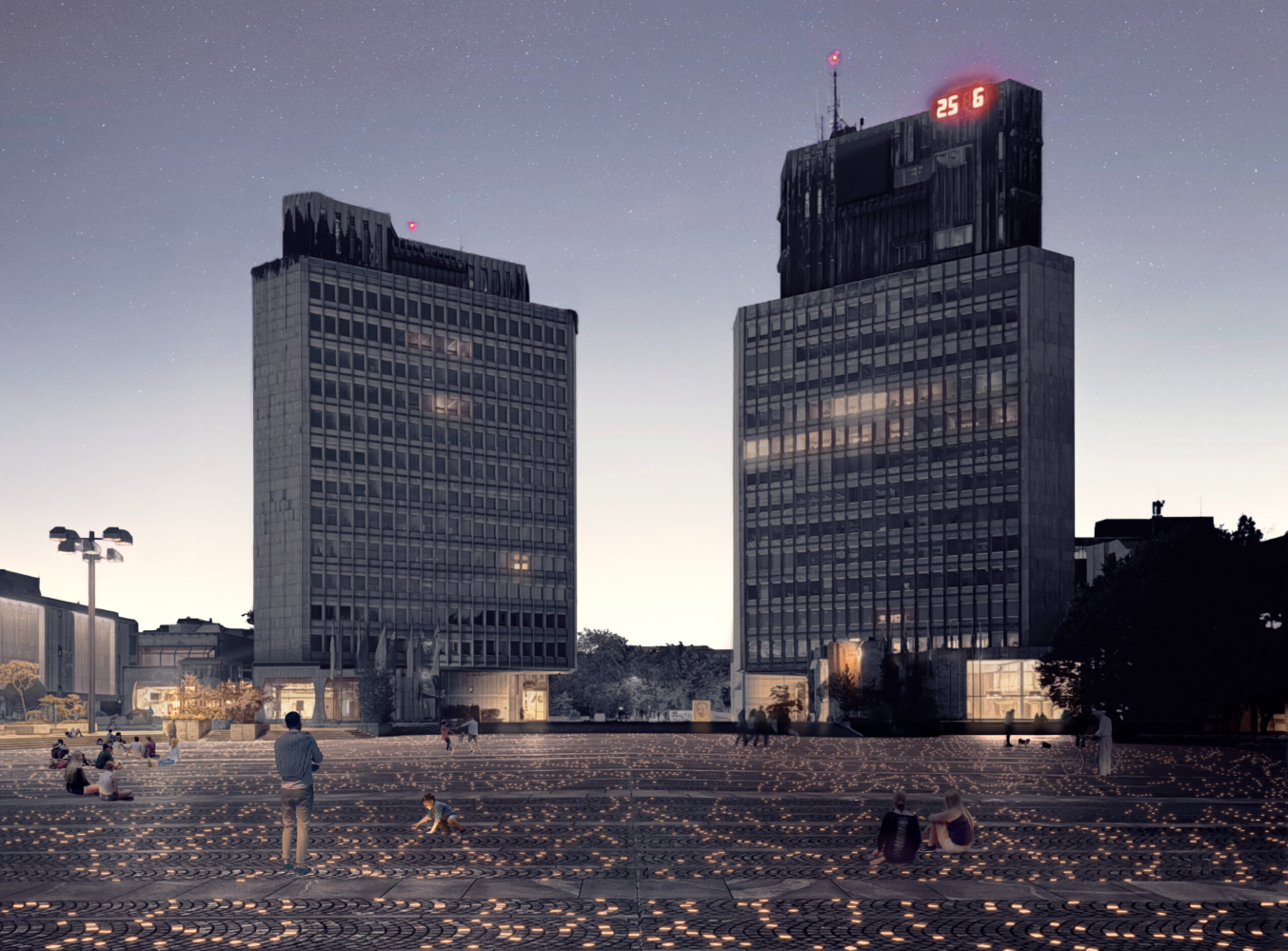 Spomenik slovenske osamosvojitve na Trgu republike v Ljubljani