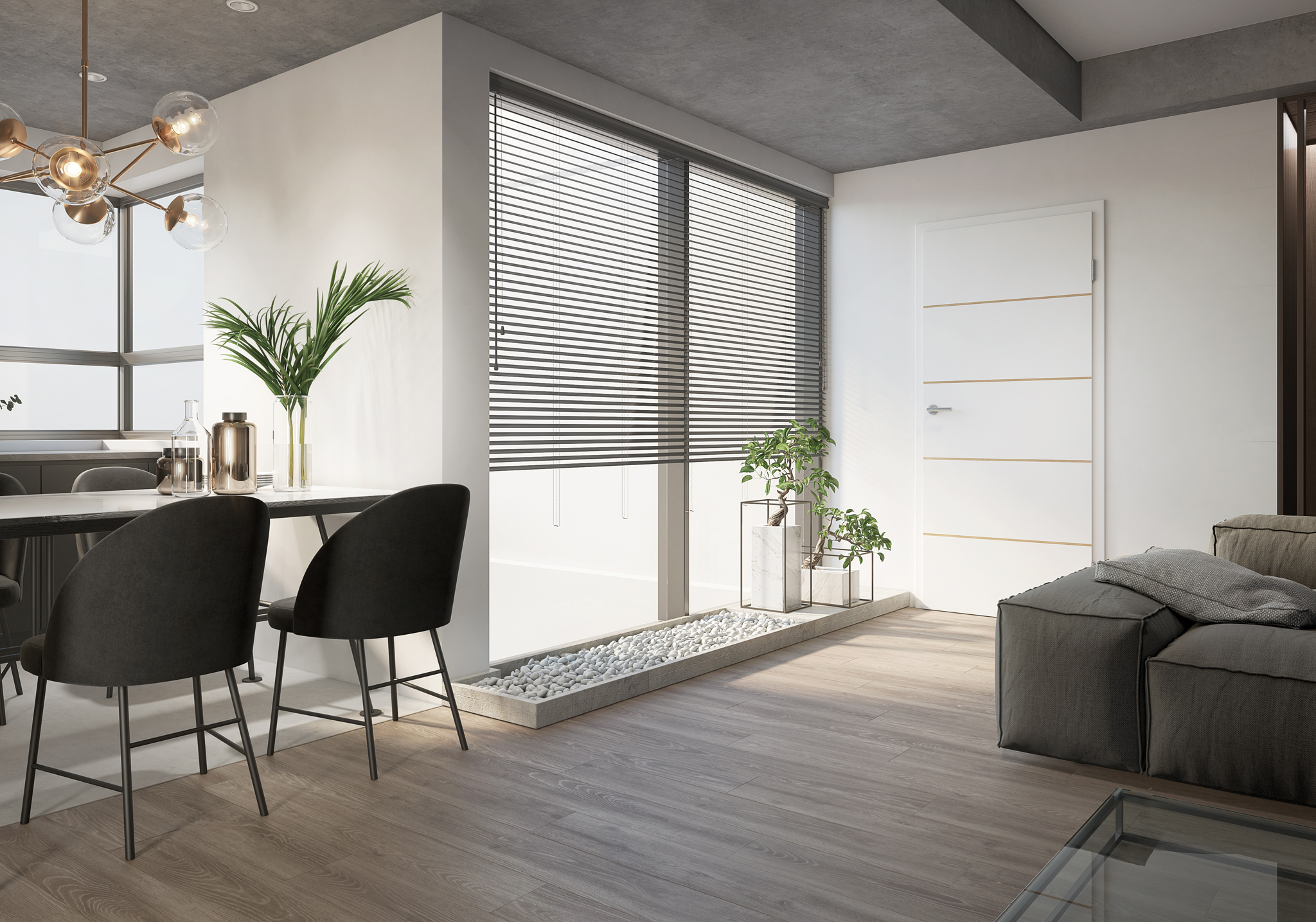 BELLALINE FN1 hrast lakiran vstavek ambient