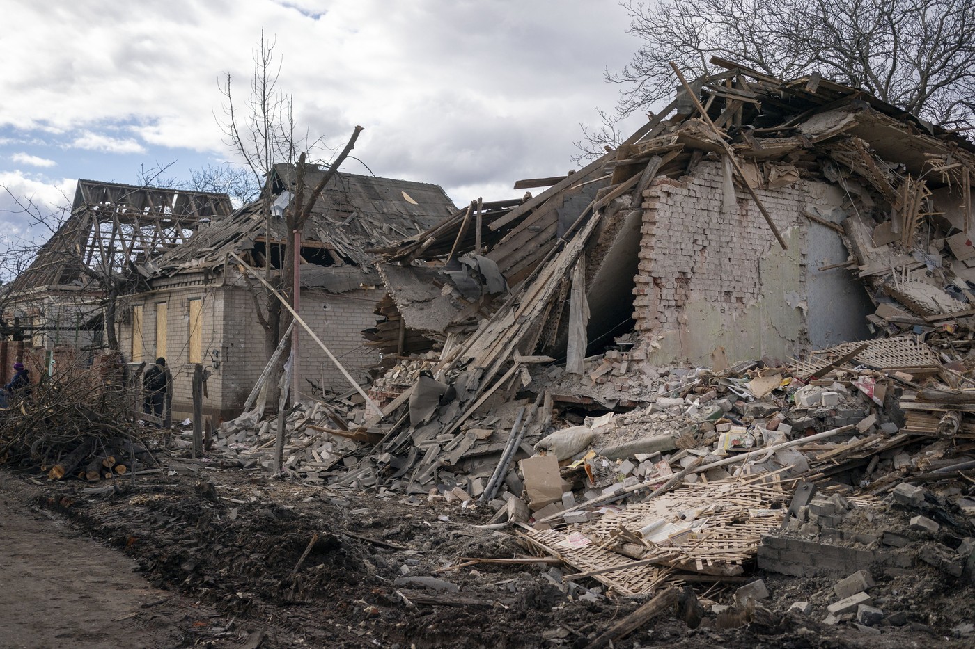 Prizor iz mesta Slovjansk, marec 2026