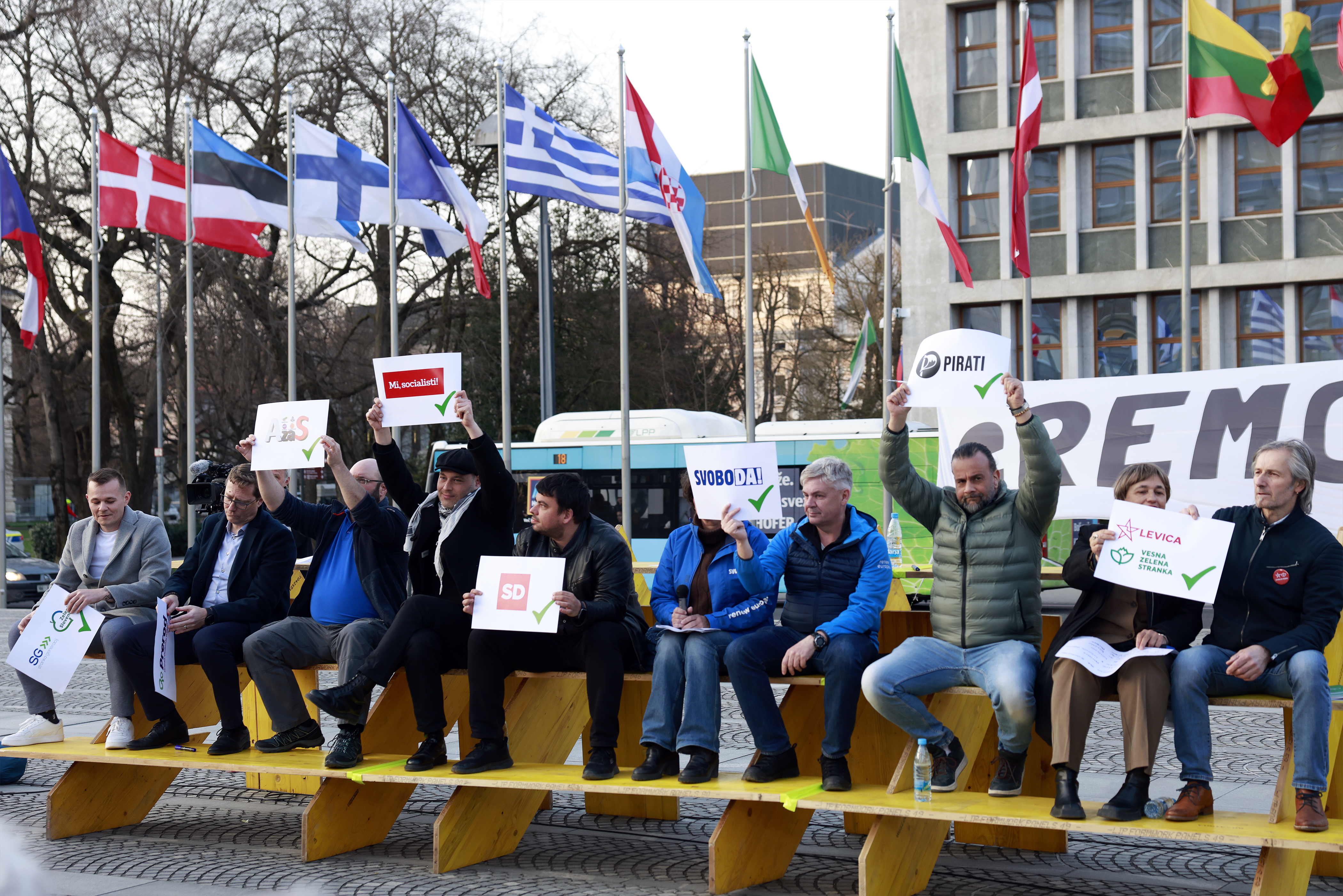 Slovenija, Ljubljana, 10.03.2026 Javno predvolilno soočenje v organizaciji civilne iniciative Glas ljudstva