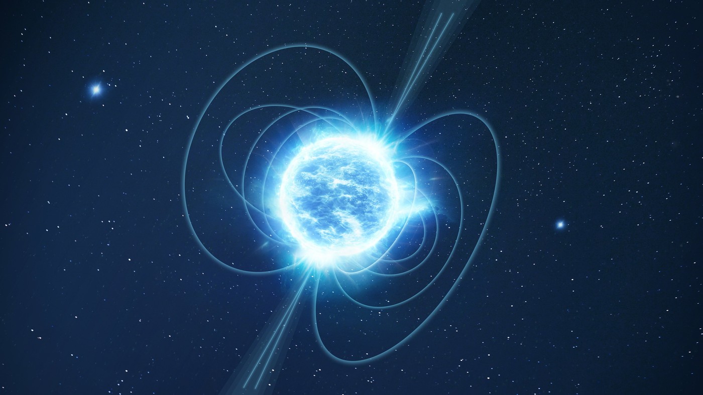 magnetar, vrsta nevtronske zvezde, z najmočjejšimi magnetnimi polji v vesolju