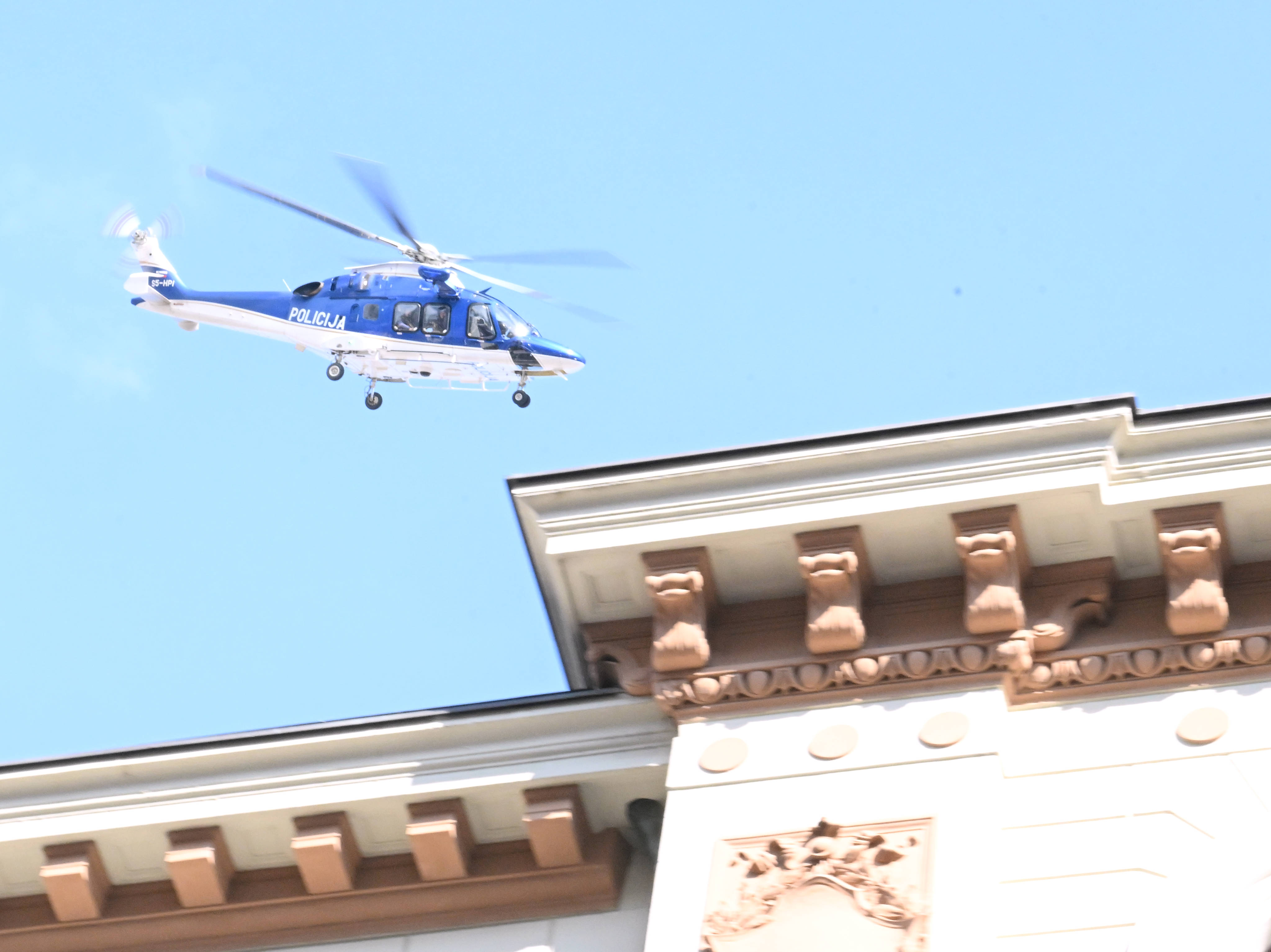Slovenija, Ljubljana, 12.03.2026, 12. marec 2026Policijski sindikat Slovenije, stavka policistov, protest pred stavbo vlade.