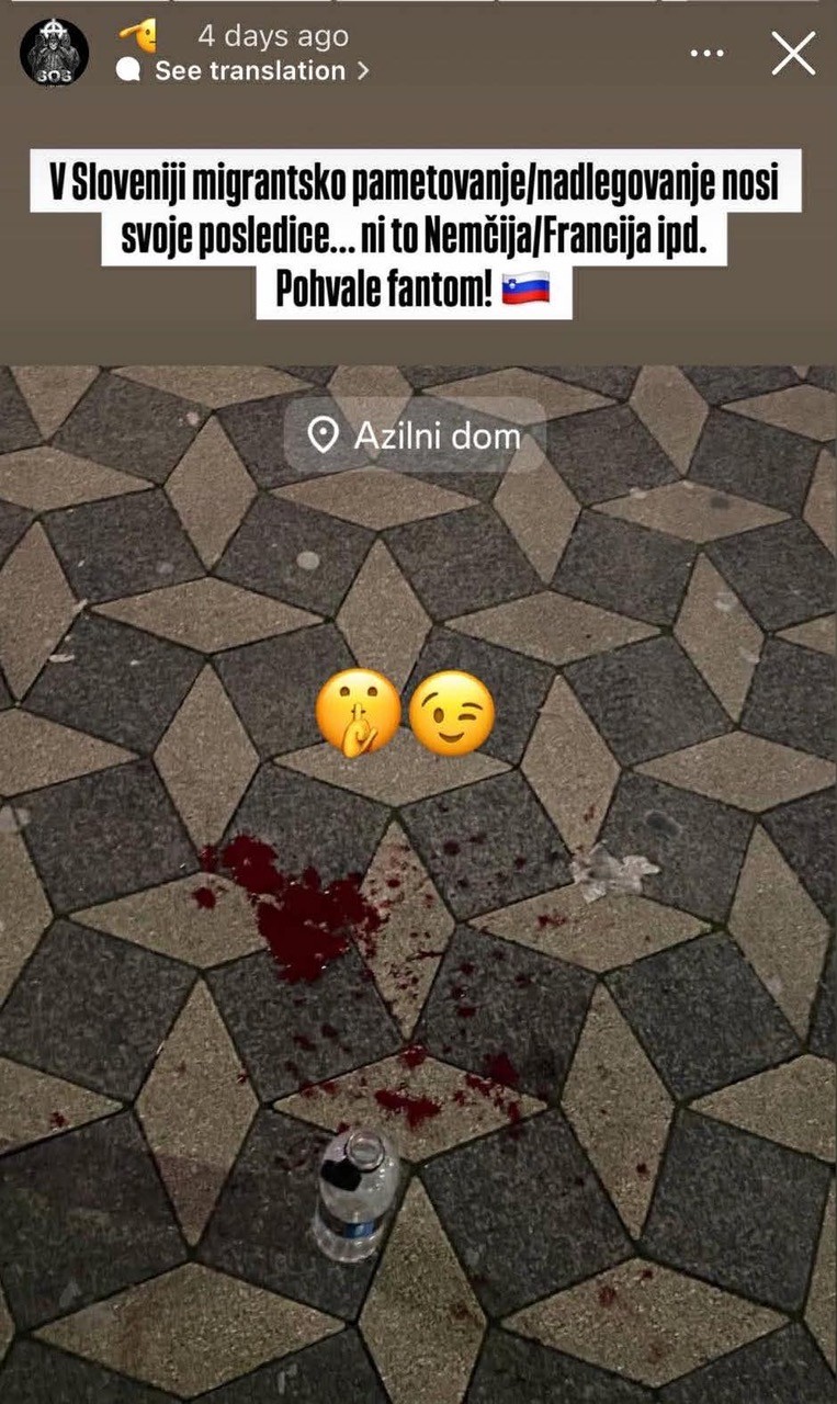 Objava na profilu Slovenske obrambne straže