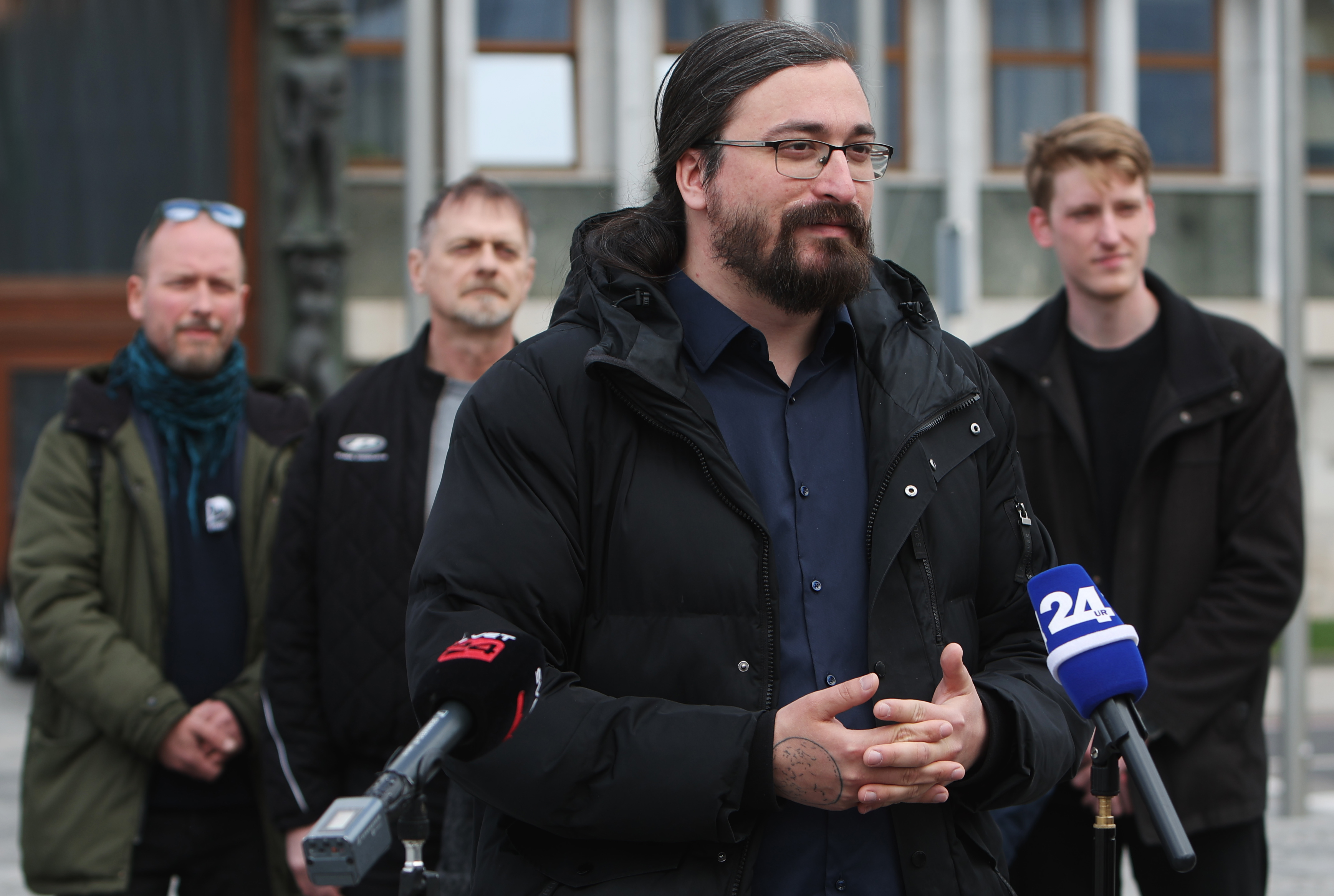 Novinarska konferenca stranke Pirati ob zaključku volilne kampanje