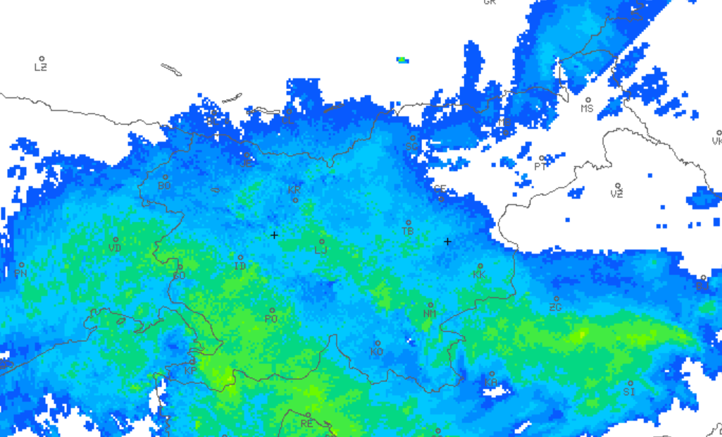 Radarska slika padavin