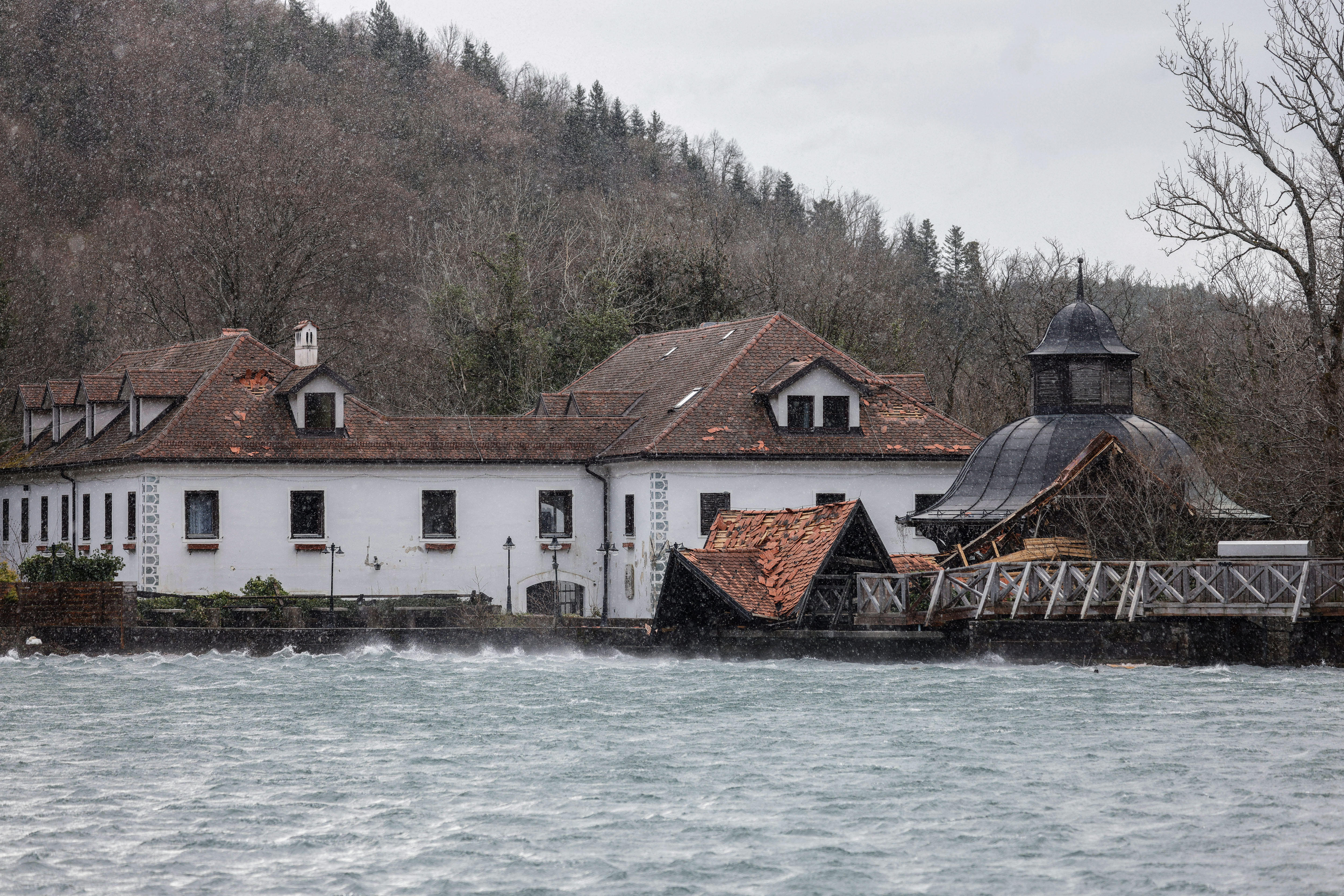 Veter, Preddvor, jezero, marec 2026