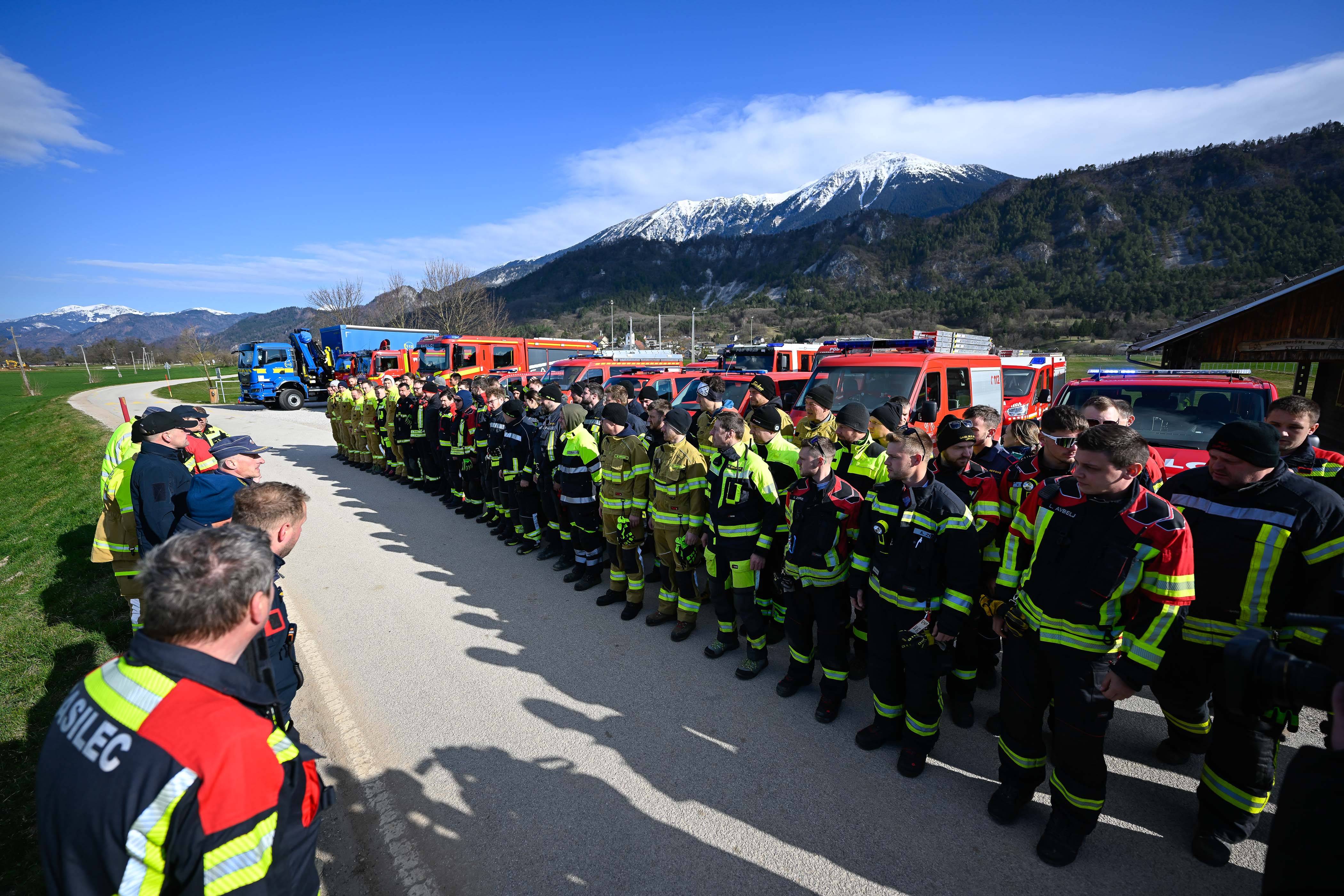 Slovenija, Žirovnica , 28.03.2026 gasilci in civilna ZAŠČITA VETROLOM