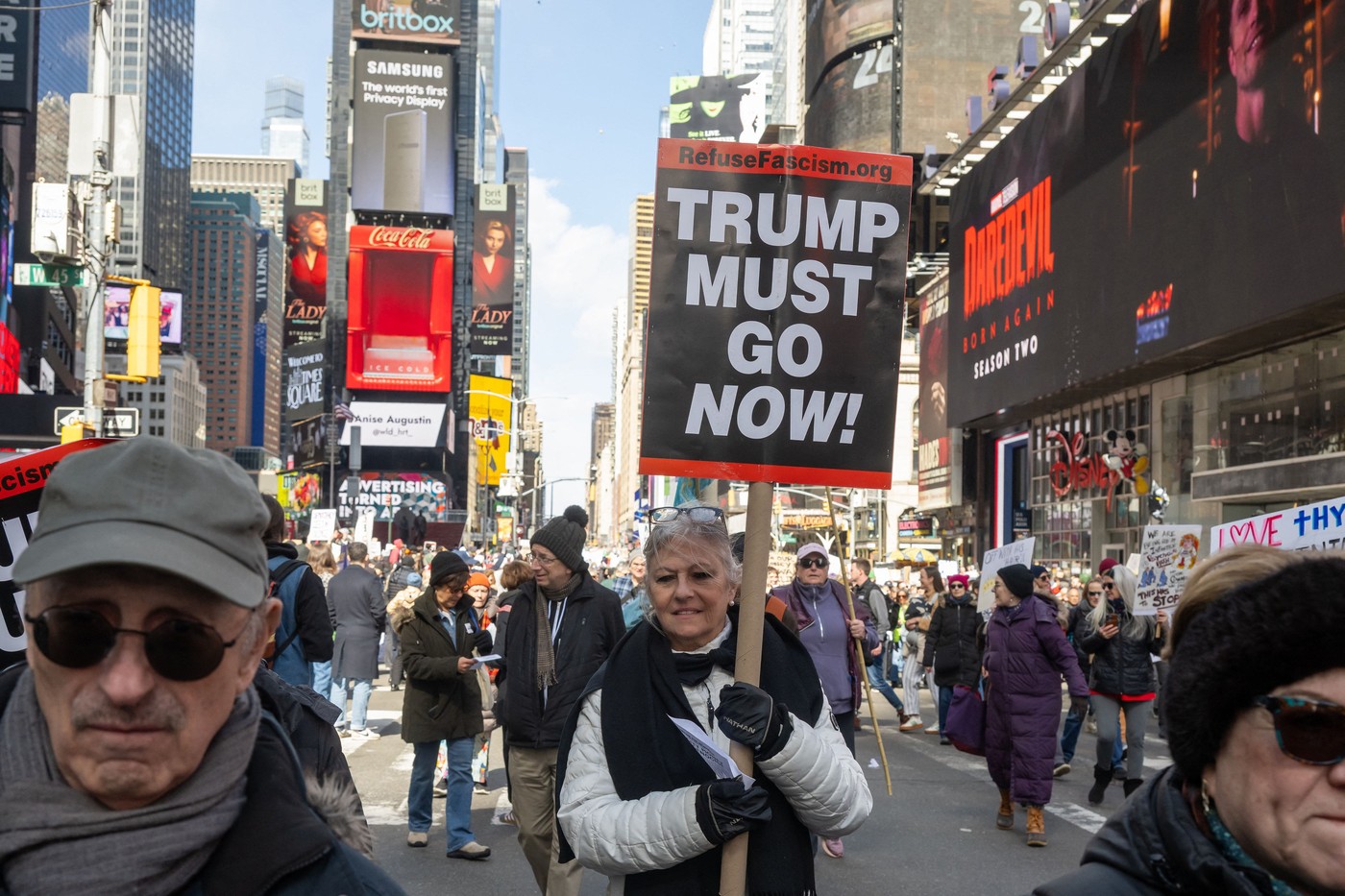Protest proti politiki Donalda Trump