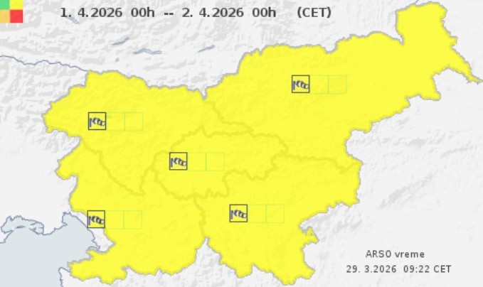 Rumeno vremensko opozorilo