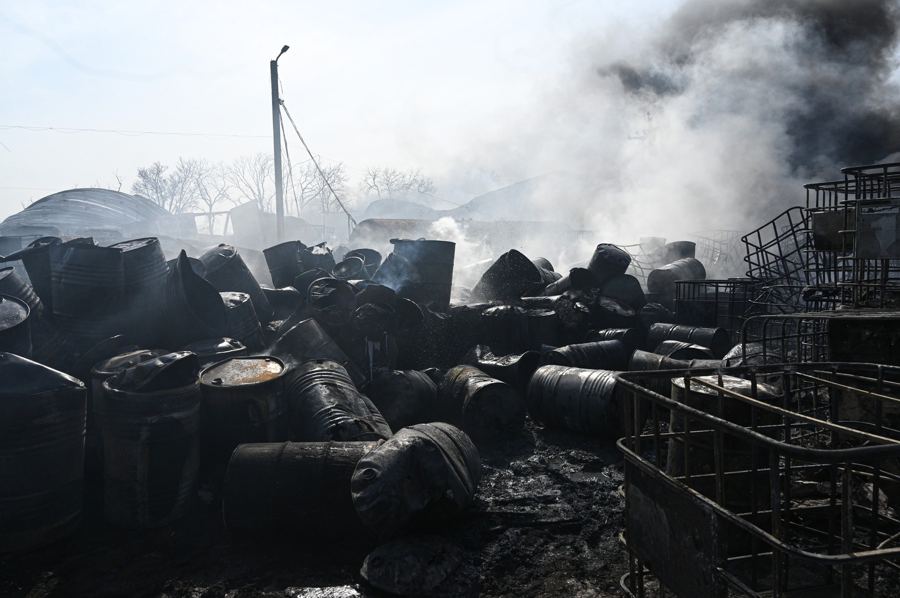 Požar tovarne v regiji Rostov