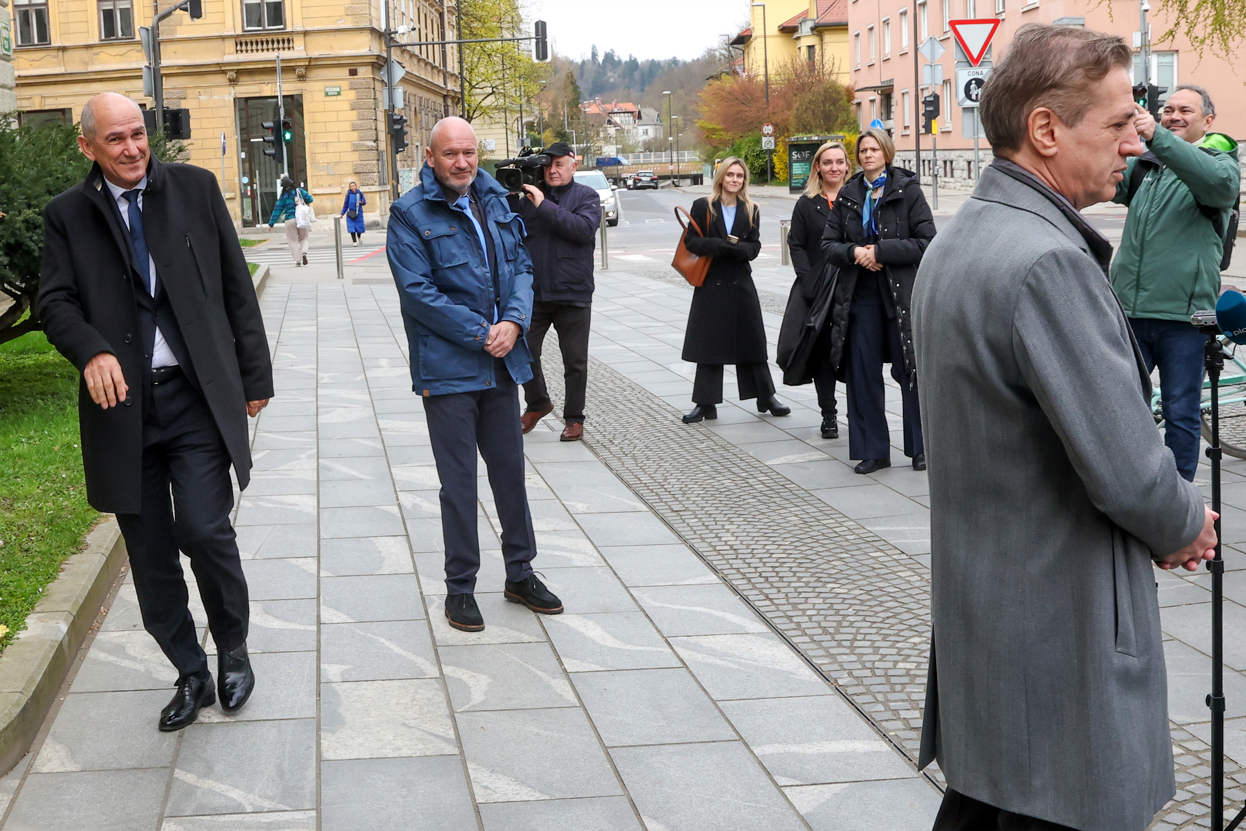 Janez Janša in Robert Golob