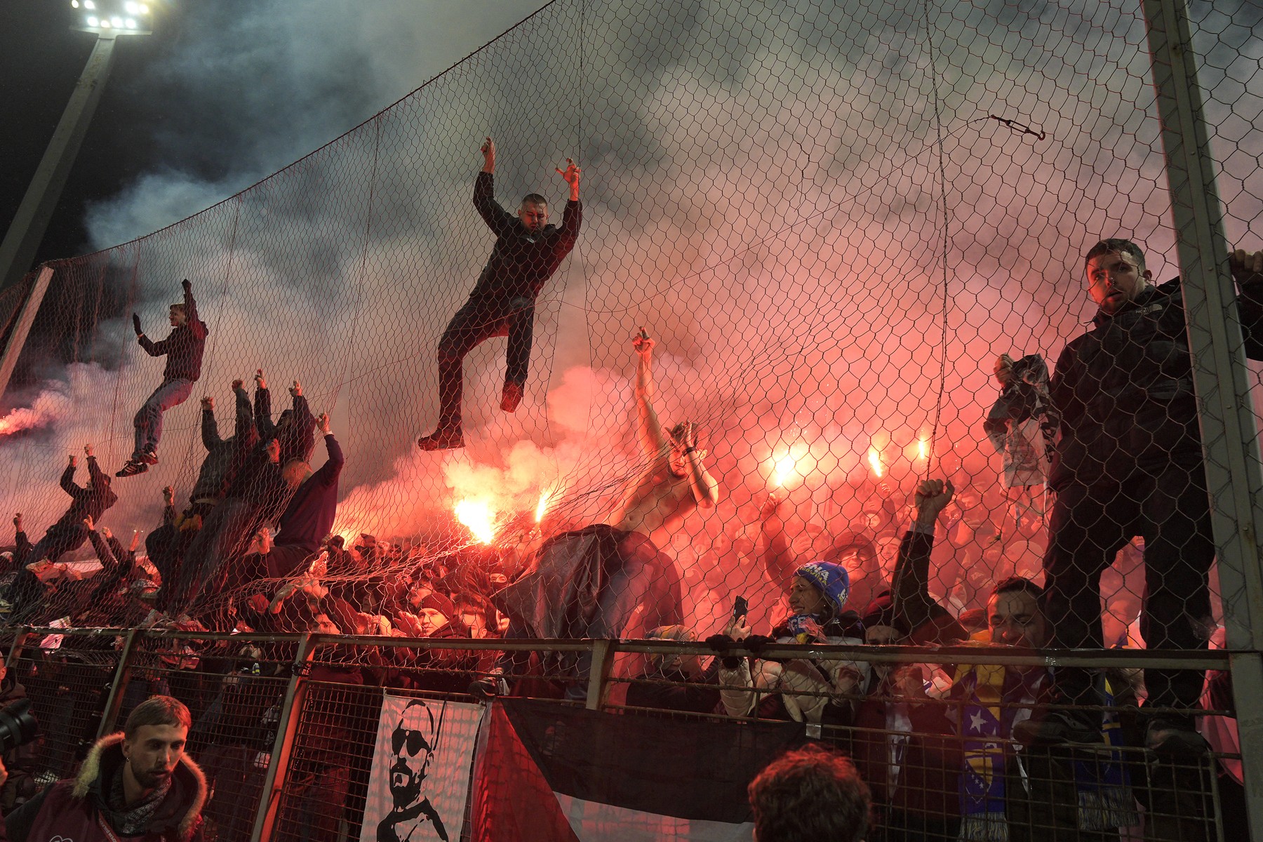 Slavje navijačev ob uvrstitvi BiH na svetovno prvenstvo
