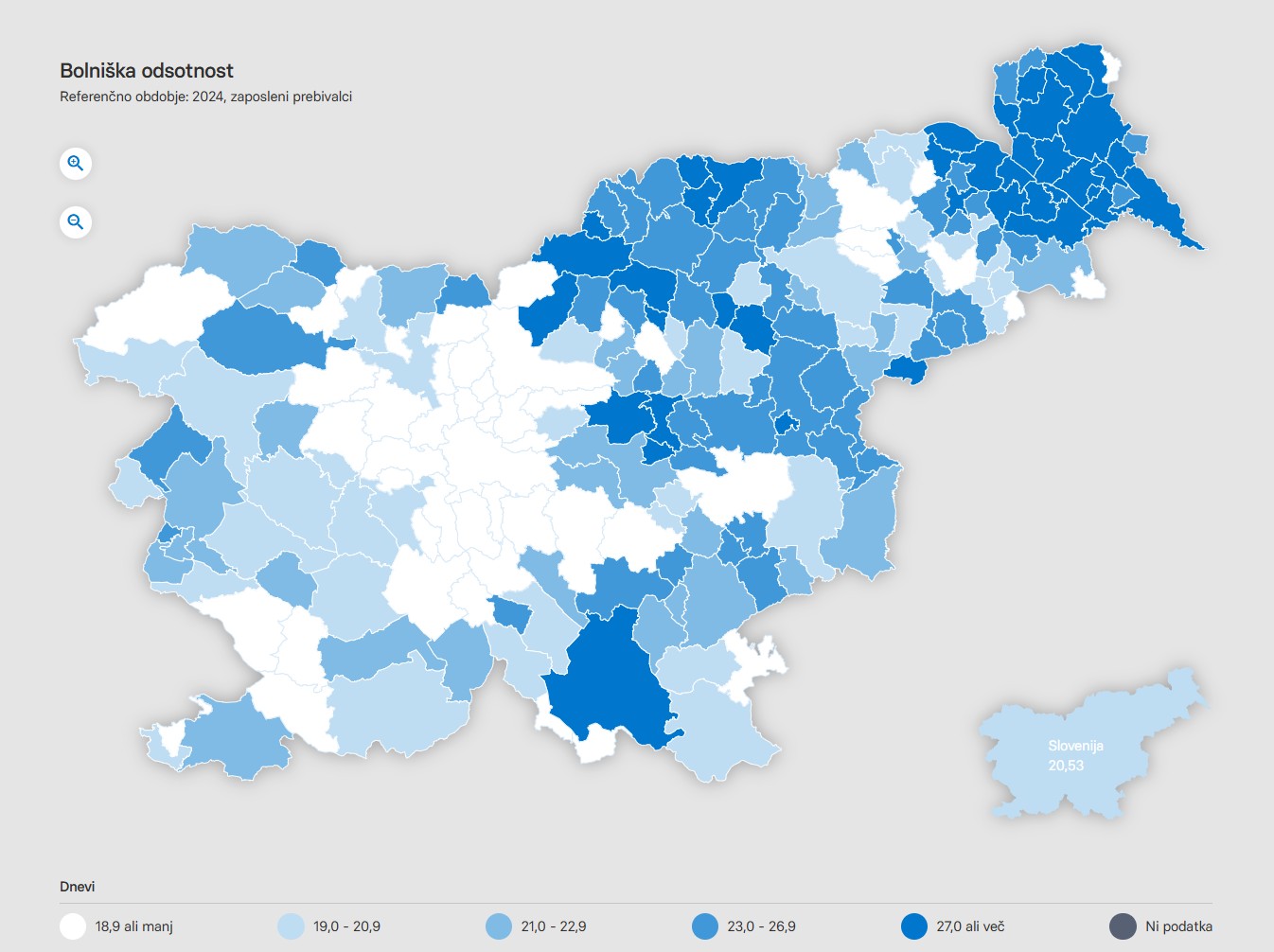 NIJZ Bolniška odsotnost po občinah