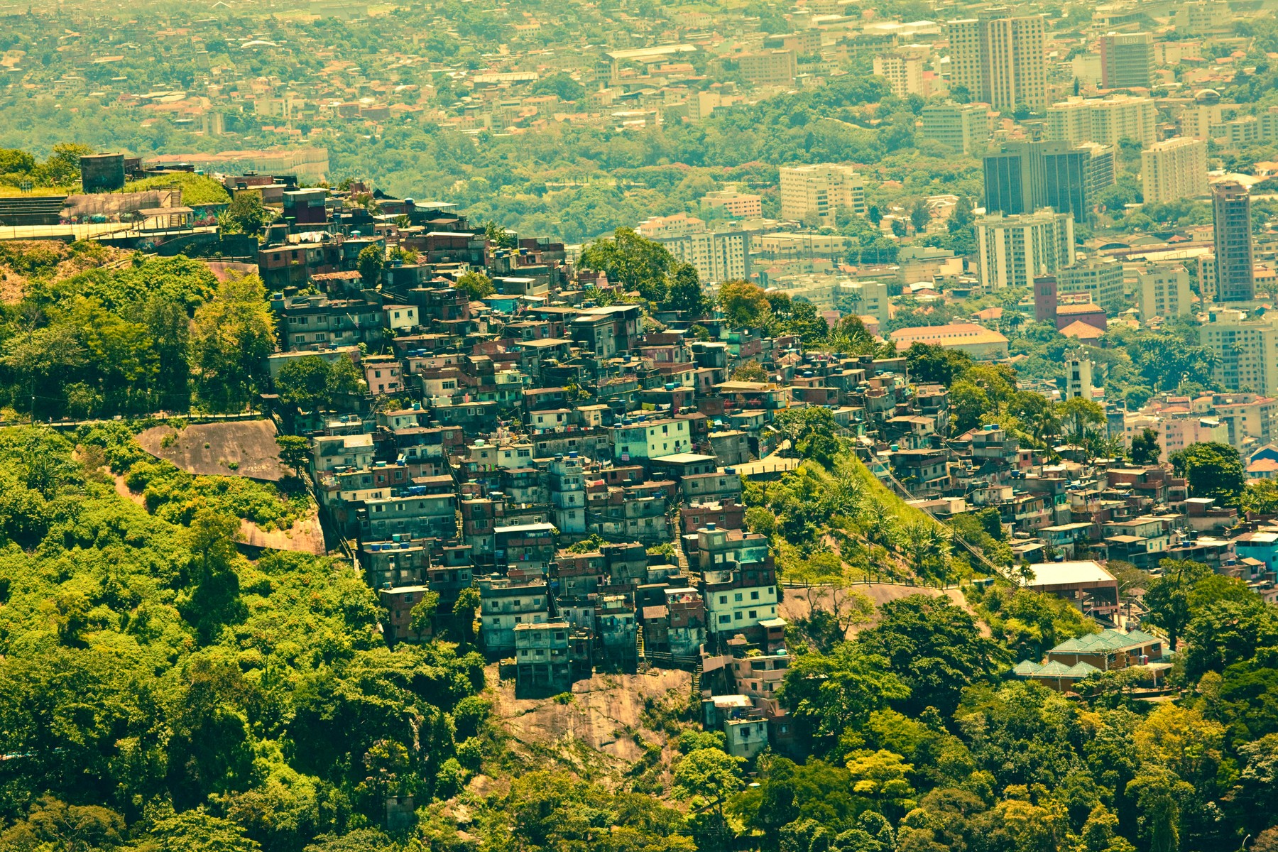 Favela or slum seen from Corcovado,Image: 316939037, License: Royalty-free, Restrictions: , Model Release: no