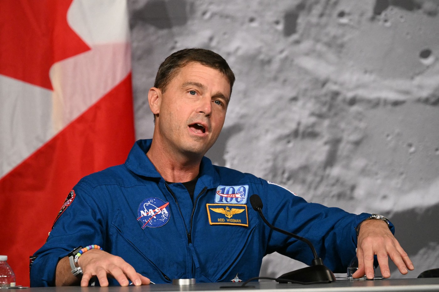 Reid Wiseman, poveljnik misije Artemis II na novinarski konferenci po vrnitvi na Zemljo