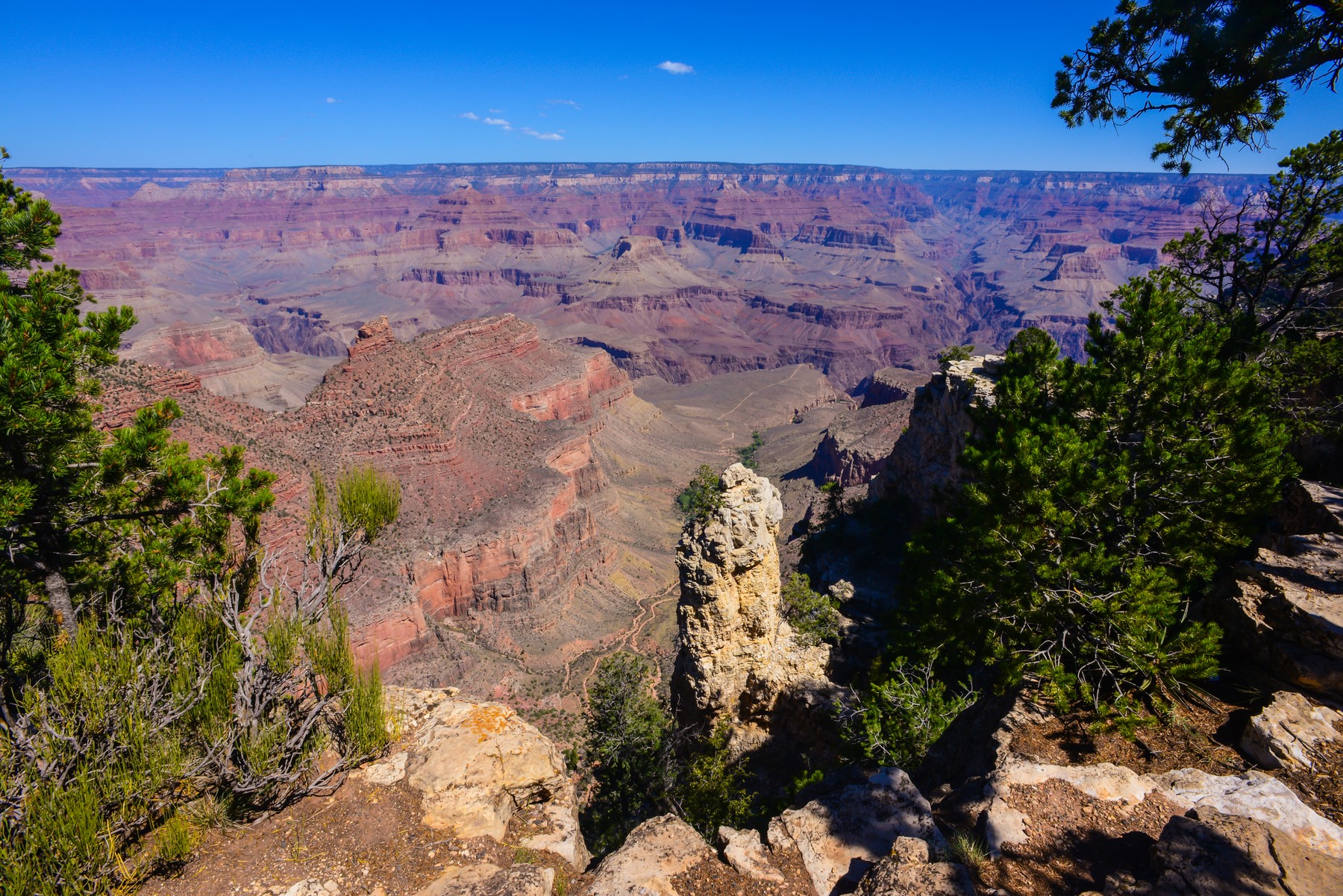 Panoramic view of Grand Canyon landscapes show vast vistas and layered rock formations,Image: 1001022268, License: Rights-managed, Restrictions: , Model Release: no