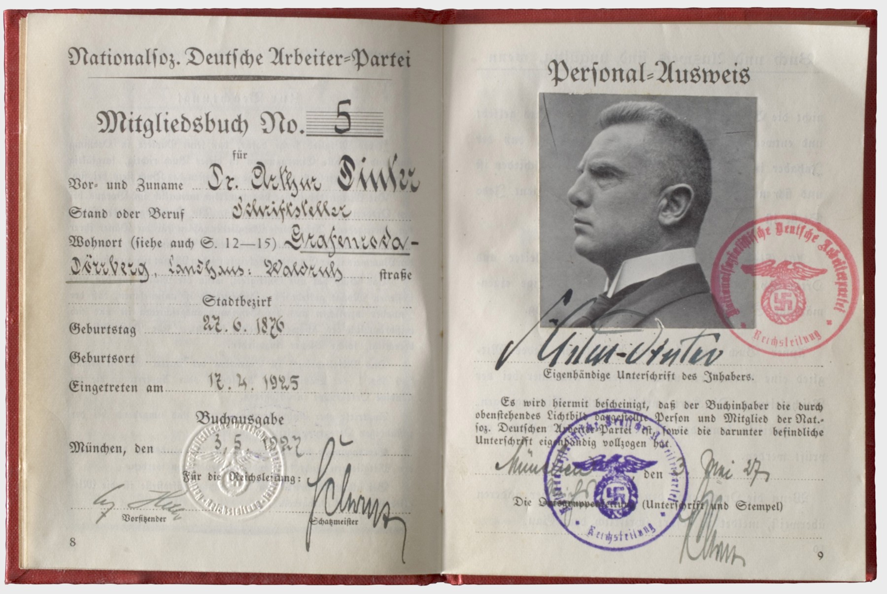 Članska izkaznica v NSDAP