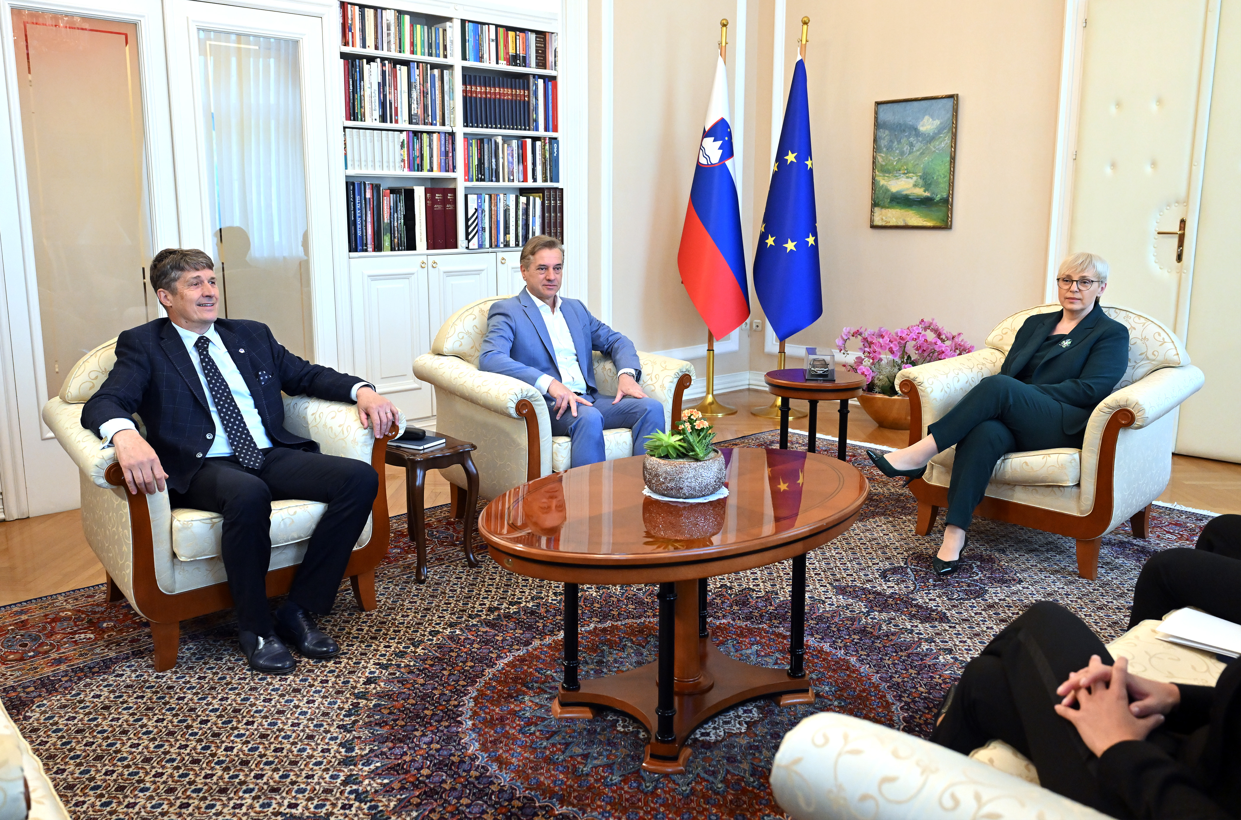 Slovenija, Ljubljana, 20.04.2026, 20. april 2026Predsednica republike Nataša Pirc Musar vodi posvetovanja o izboru kandidata za predsednika vlade, politika,  Gibanje Svoboda, Robert Golob, Borut SajovicFoto: Žiga Živulović Jr./F.A.Bobo